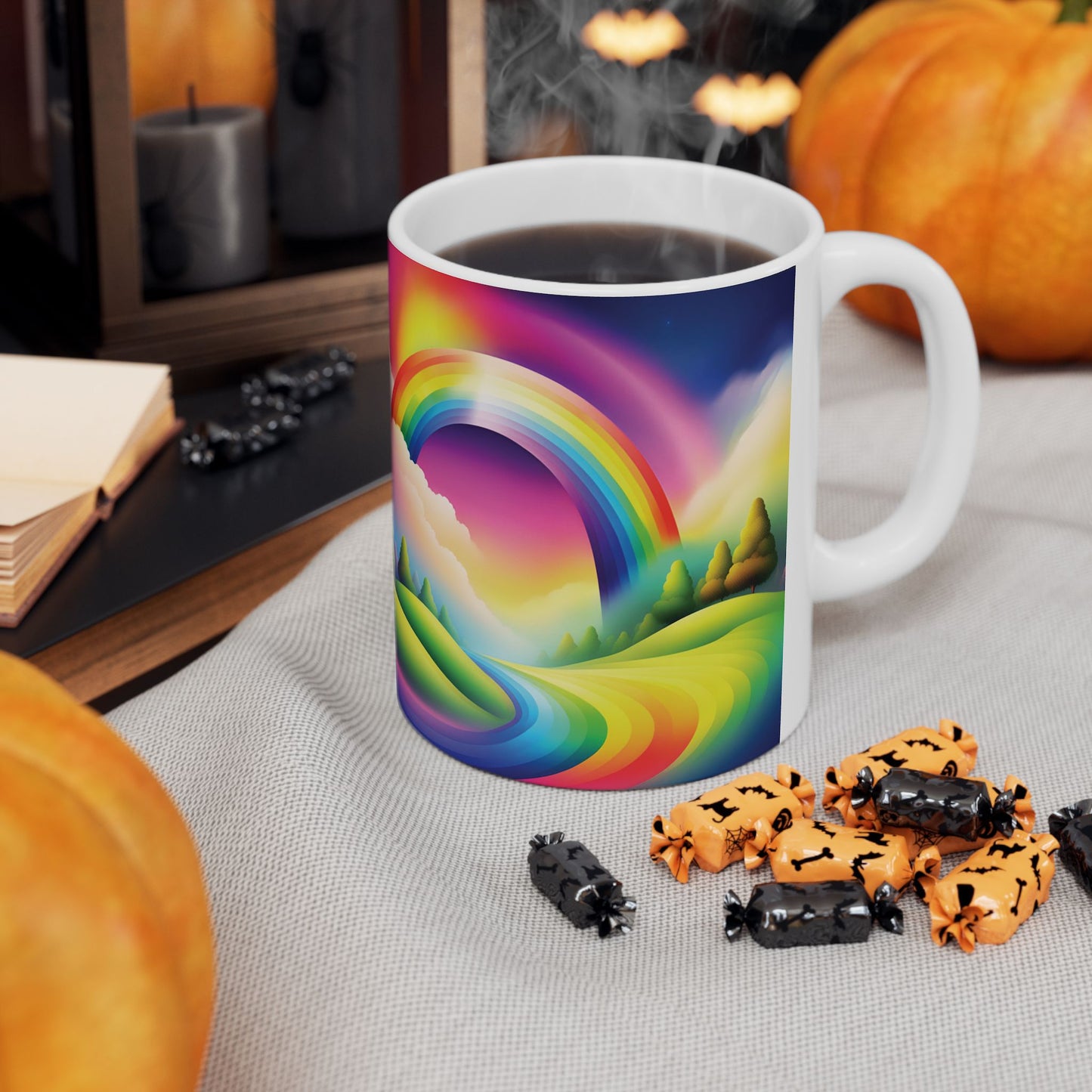 Rainbow Beauty - Ceramic Mug - Unique Design for Coffee Lovers
