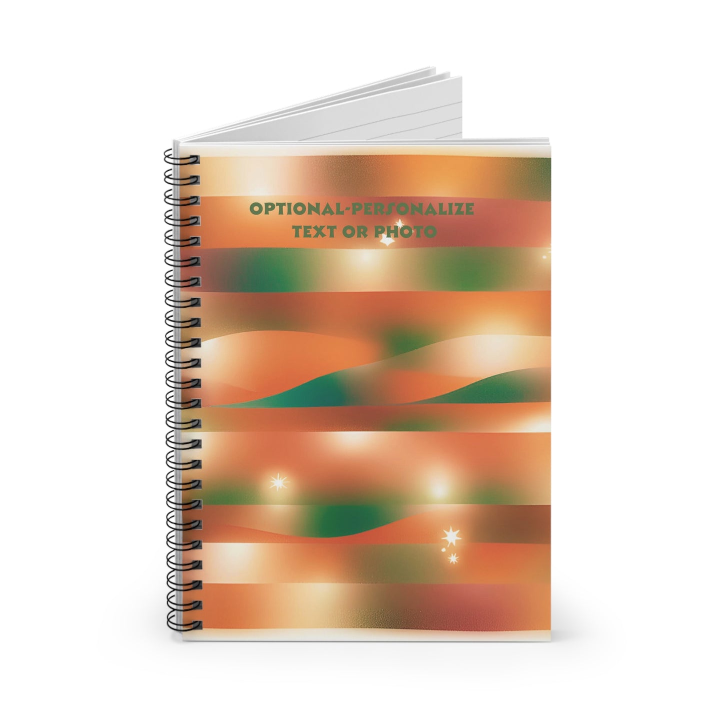 Orange Star - Personalized Spiral Notebook