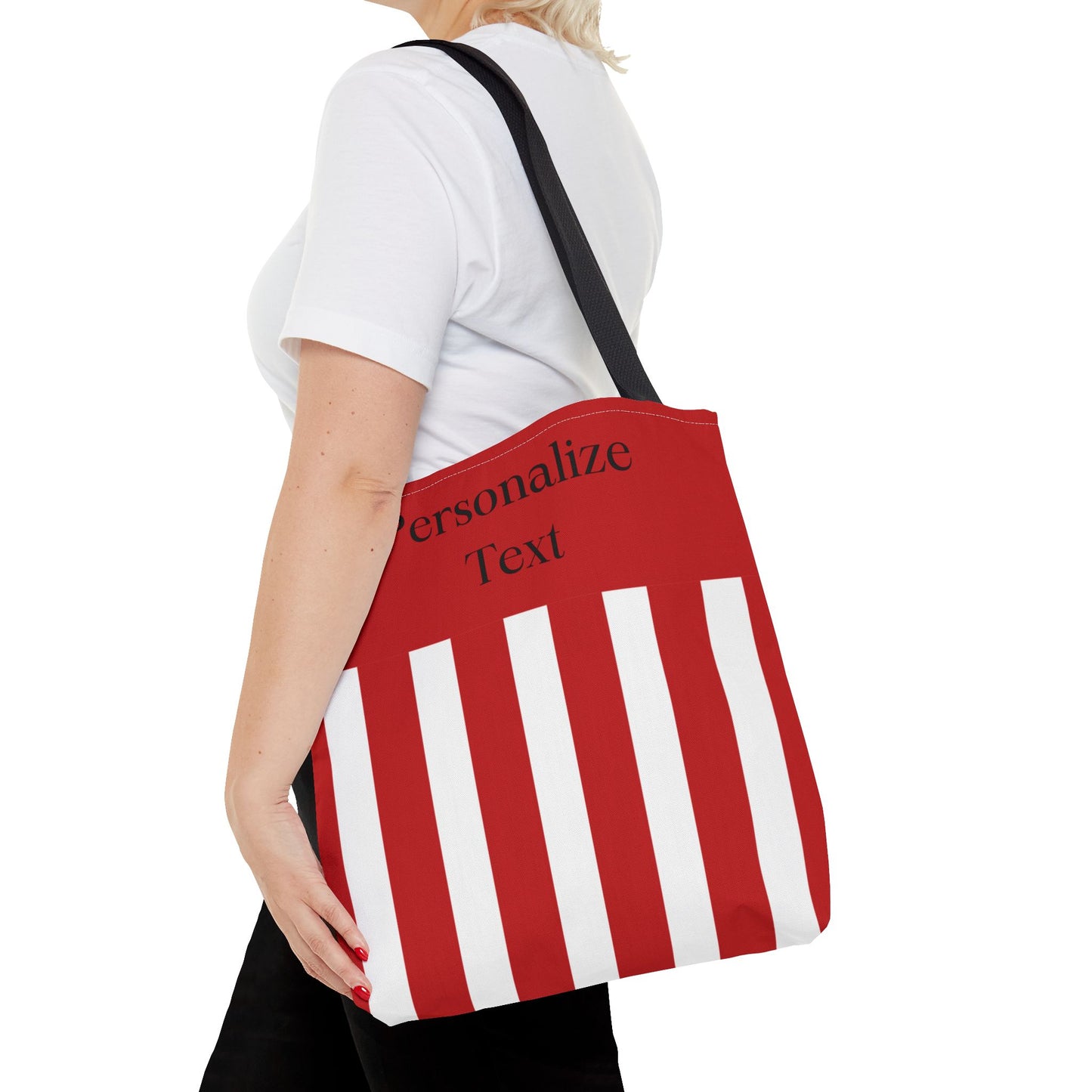 La Strie (red & white) - Tote Bag - Stylish Beach Vibes for Every Occasion!