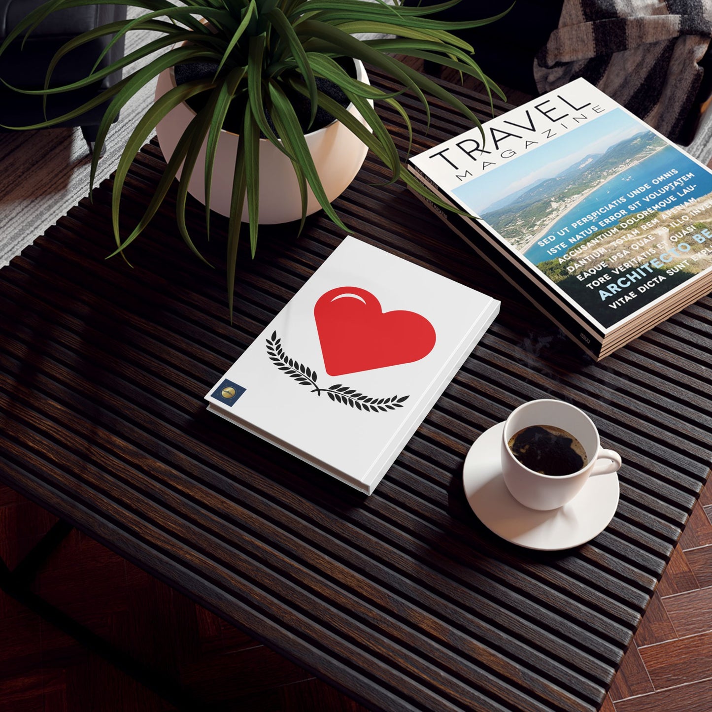 Think Victory (black & red) - Personalized Hard Backed Journal