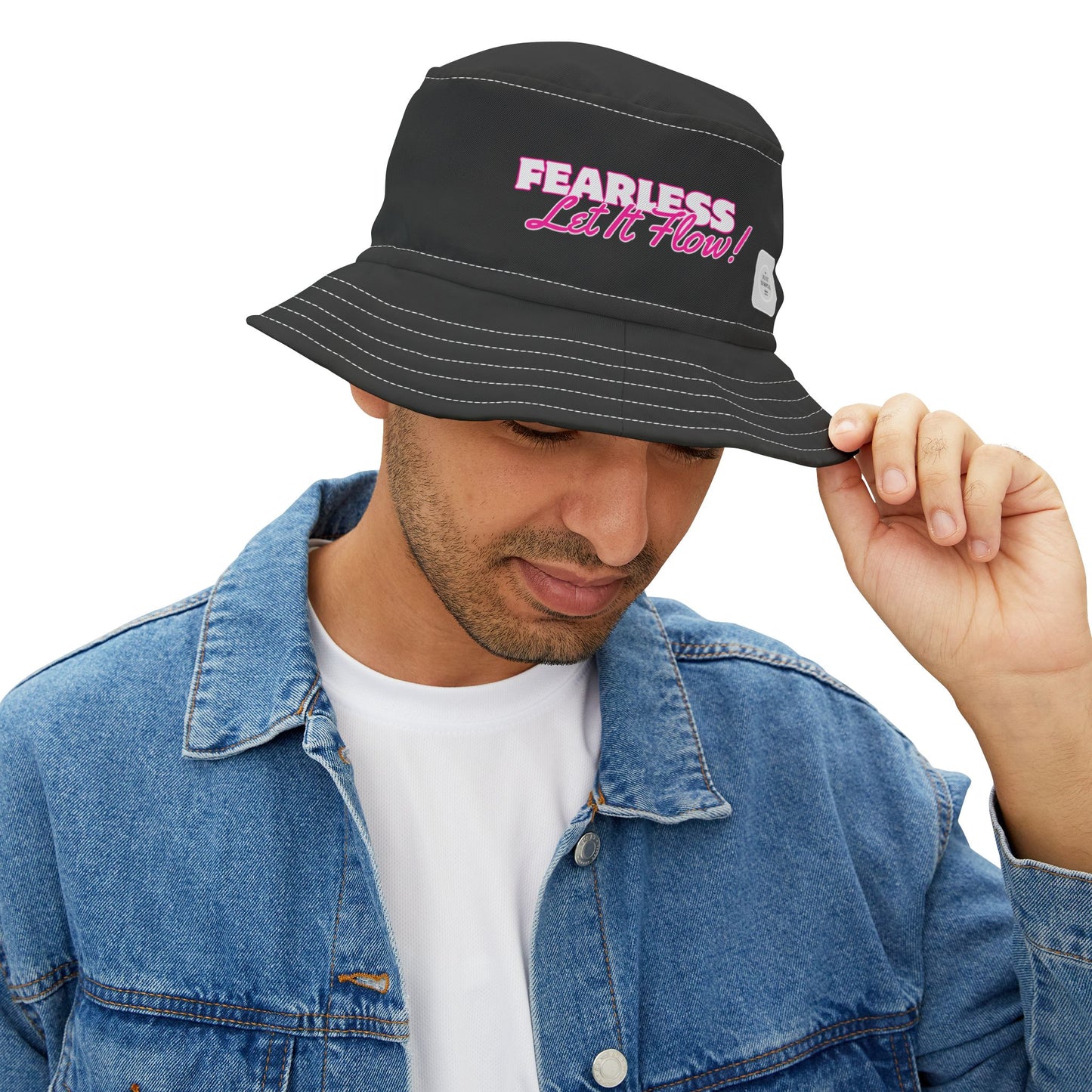 Fearless, Let It Flow | Unisex Bucket Hat (black) | The Just Simple Series