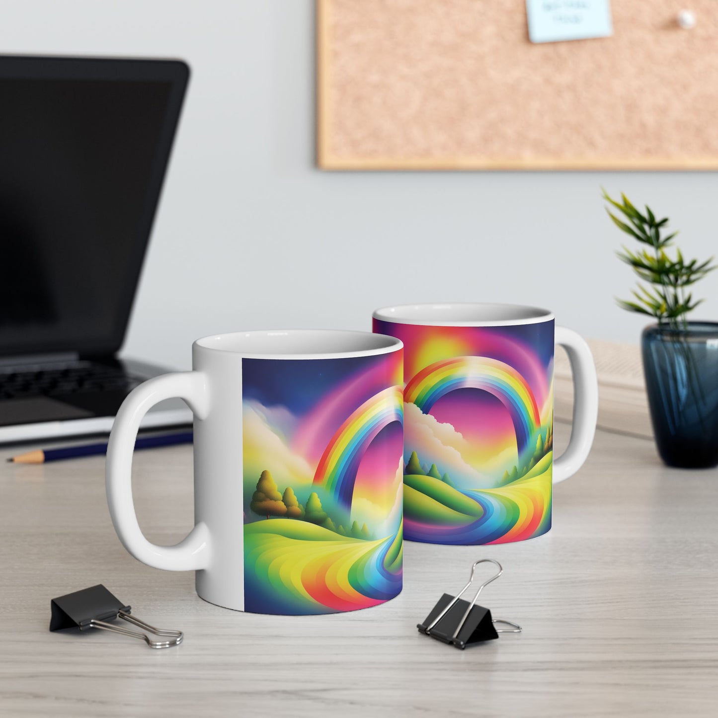 Rainbow Beauty - Ceramic Mug - Unique Design for Coffee Lovers