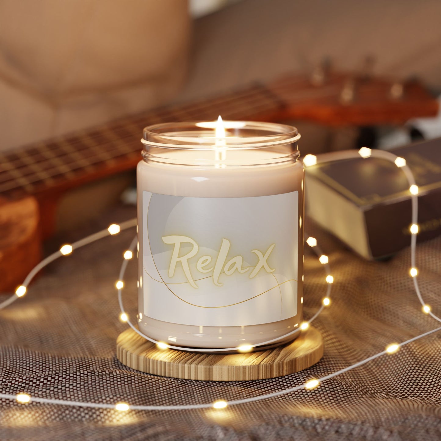 Relax - Clear Jar 9oz, Soy Candle - Aromatherapy for Stress Relief & Mindfulness