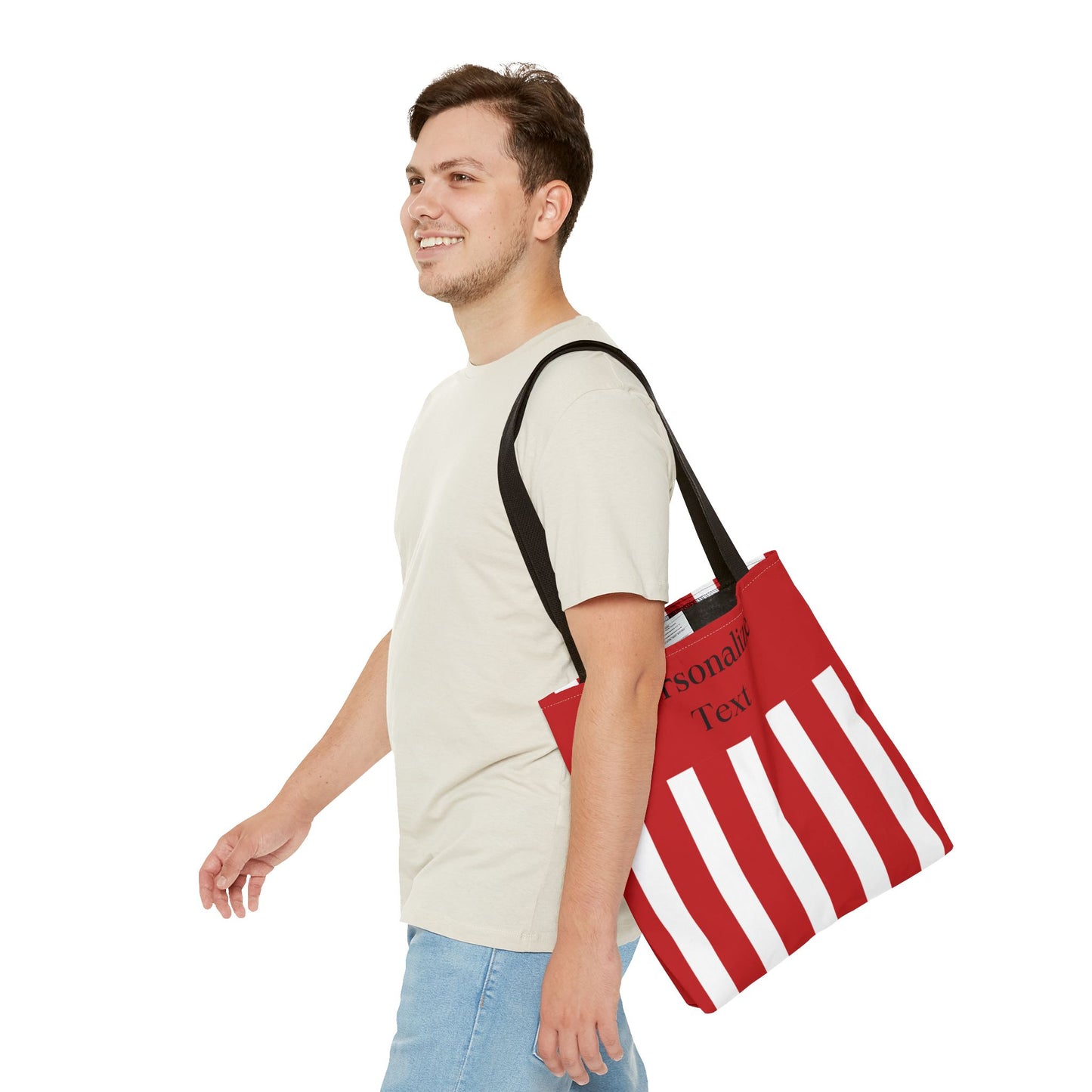 La Strie (red & white) - Tote Bag - Stylish Beach Vibes for Every Occasion!
