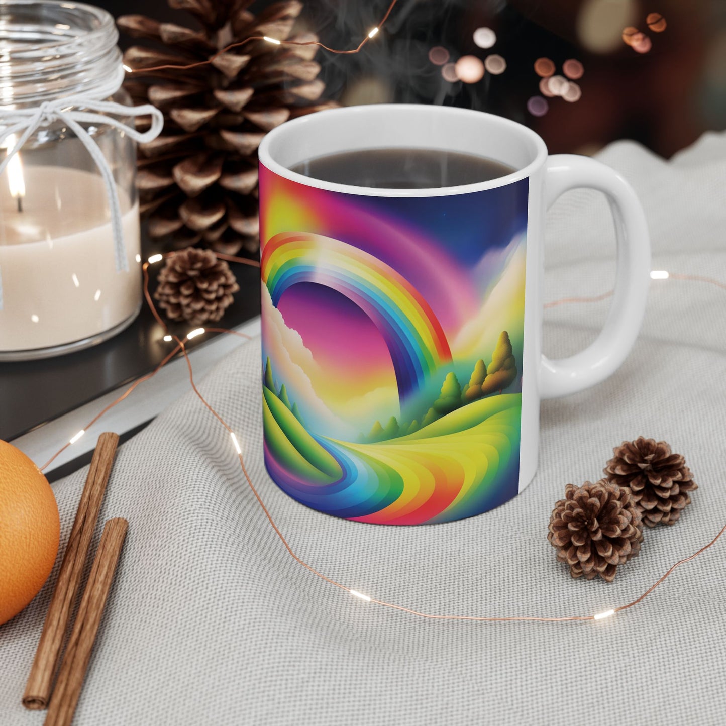 Rainbow Beauty - Ceramic Mug - Unique Design for Coffee Lovers