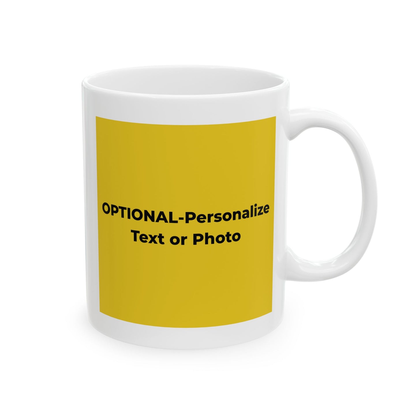 Peace & Love (yellow) - Ceramic Mug - 11oz & 15oz - Perfect Gift for Inspiration & Motivation