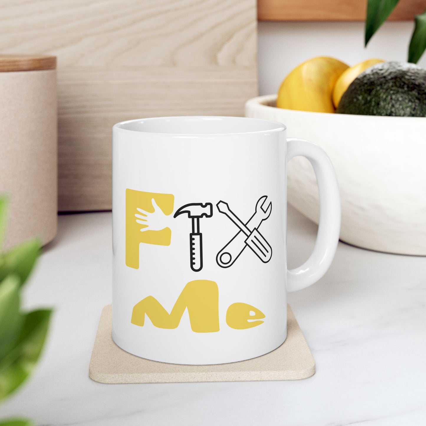Fix Me (yellow) - Ceramic Mug