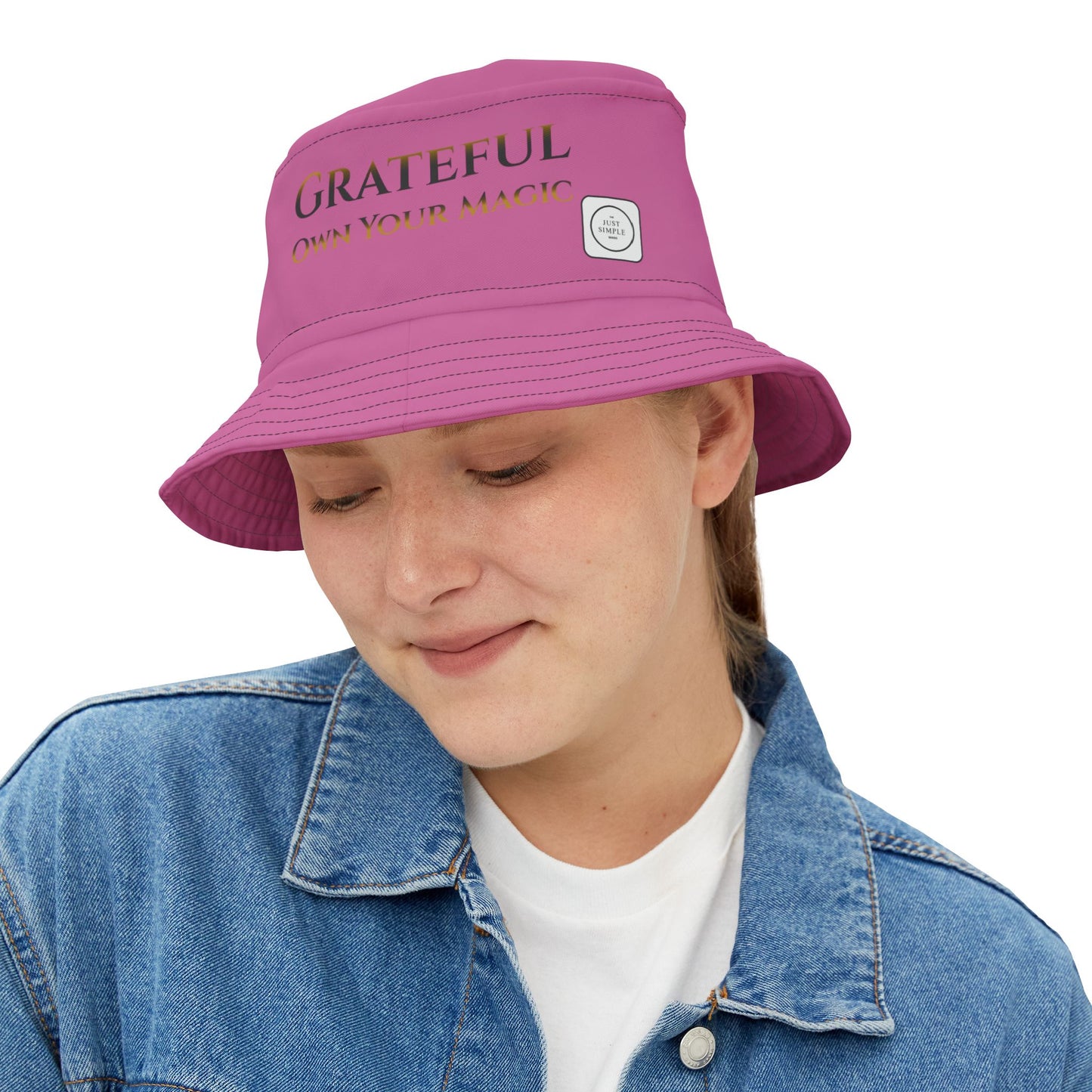 Grateful, Own Your Magic - Unisex Bucket Hat (pink) | The Just Simple Series