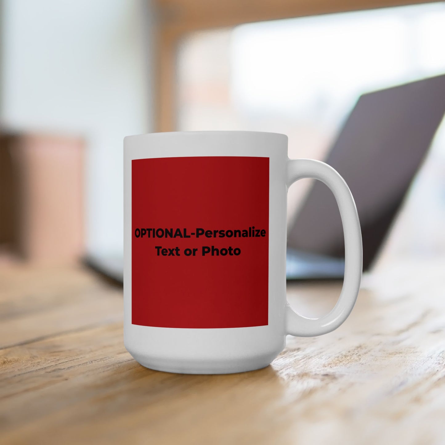 Peace & Love (red) - Ceramic Mug - 11oz & 15oz - Perfect Gift for Inspiration & Motivation