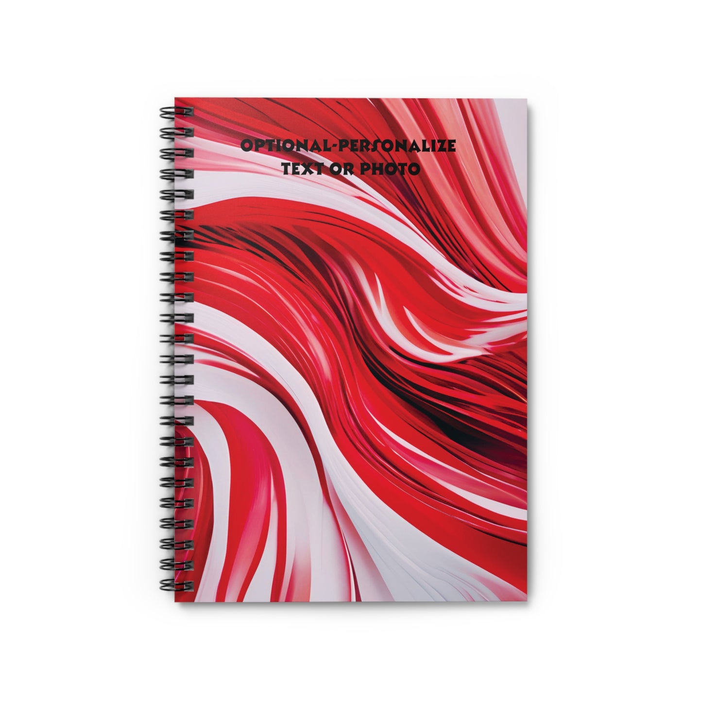 Red Wave - Personalized Spiral Notebook