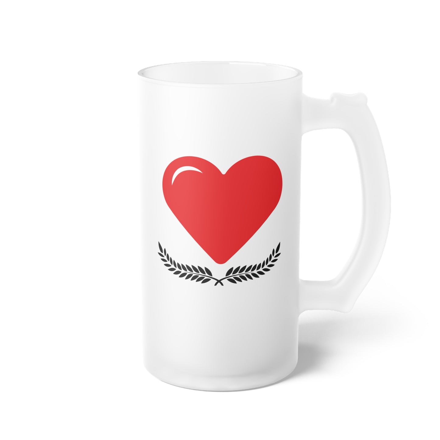 Think Victory - Frosted 16 oz. Glass Beer Mug - Celebrate Victory with Style