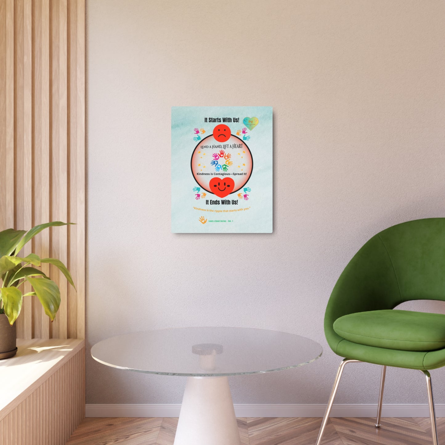Lend a Hand, Lift a Heart - Metal Art Sign (Indoor) Vol. 1 |"Kindness is the ripple that starts with you."