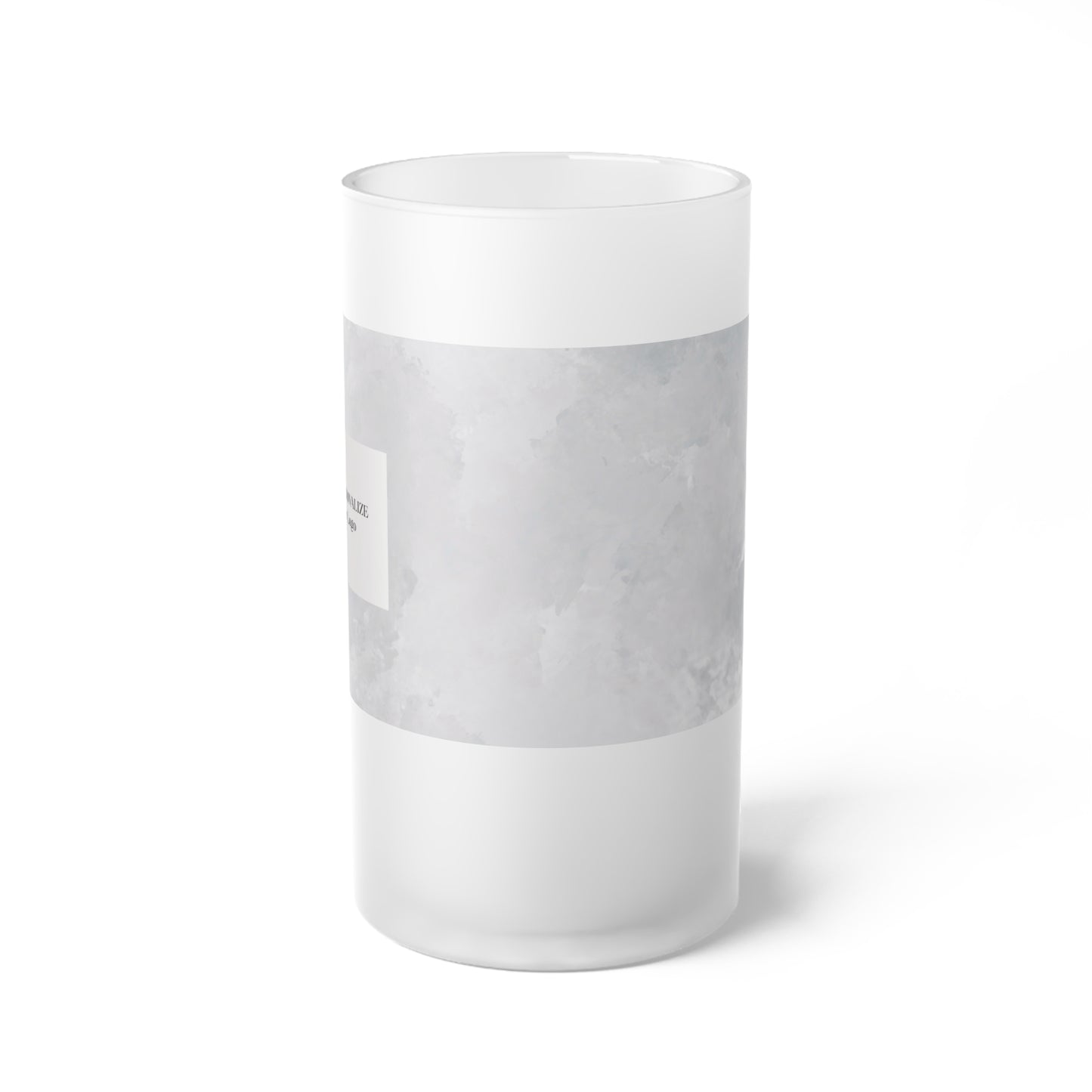 Personalize - Chic Frosted Glass Beer Mug