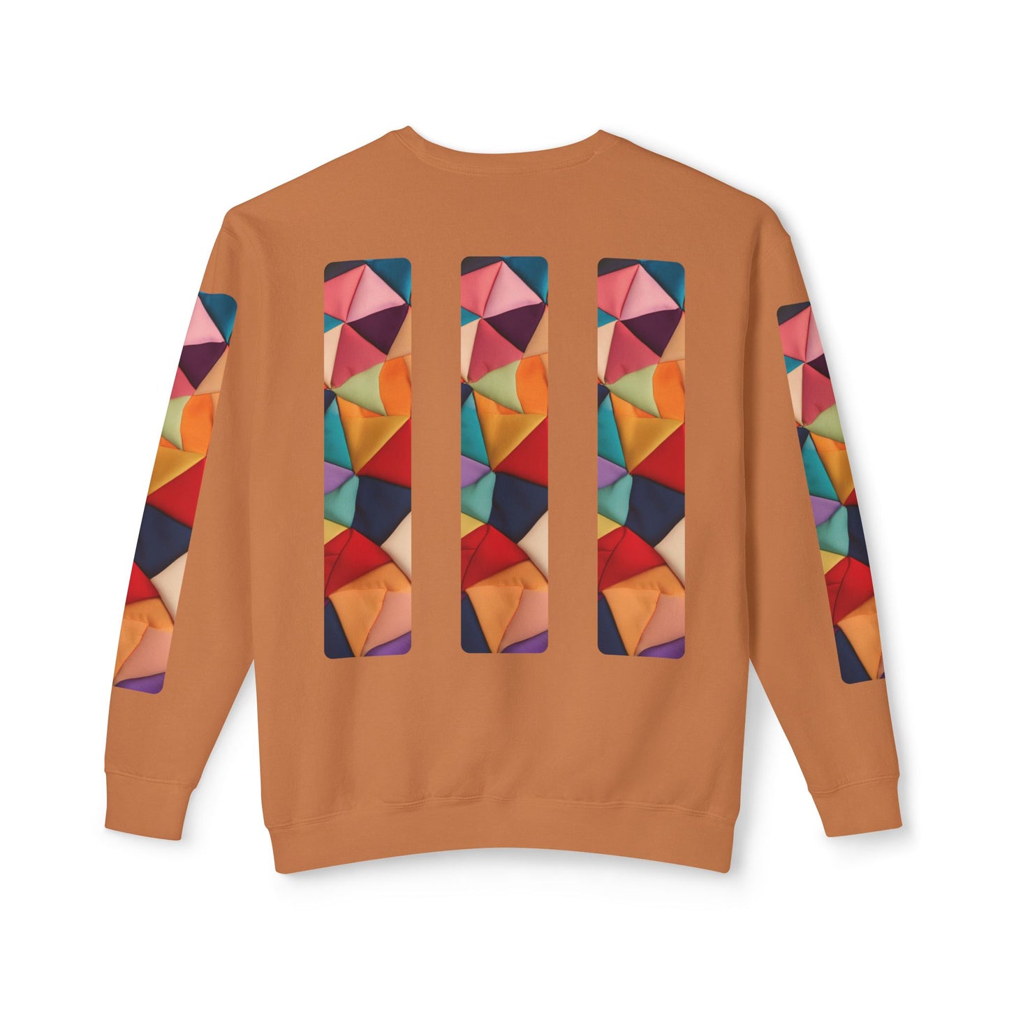 Color Maze - Colorful Geometric Design Unisex Lightweight Crewneck Sweatshirt - Stylish & Comfortable