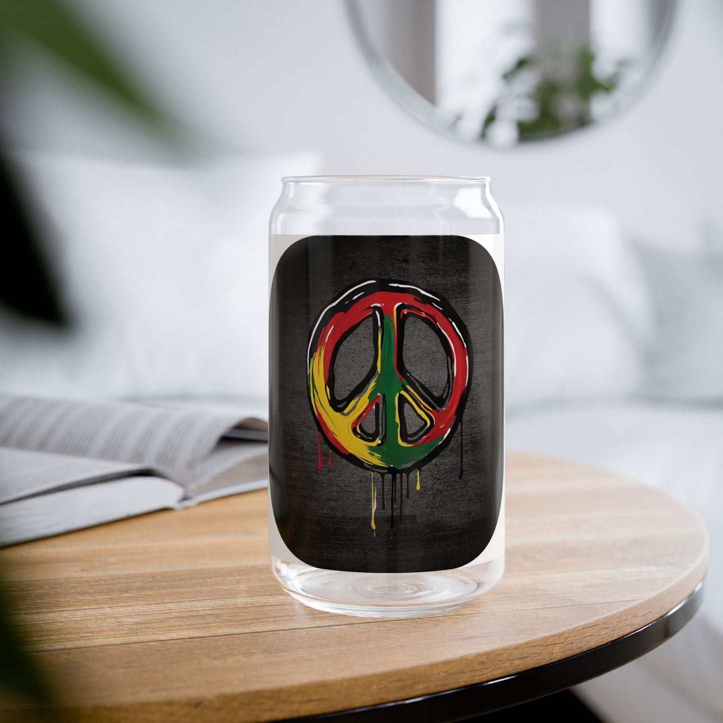 Peace Sign - Sipper Glass, 16oz