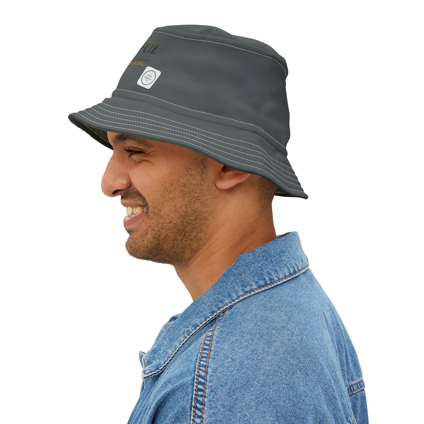 Grateful, Own Your Magic - Bucket Hat (dark grey) | The Just Simple Series