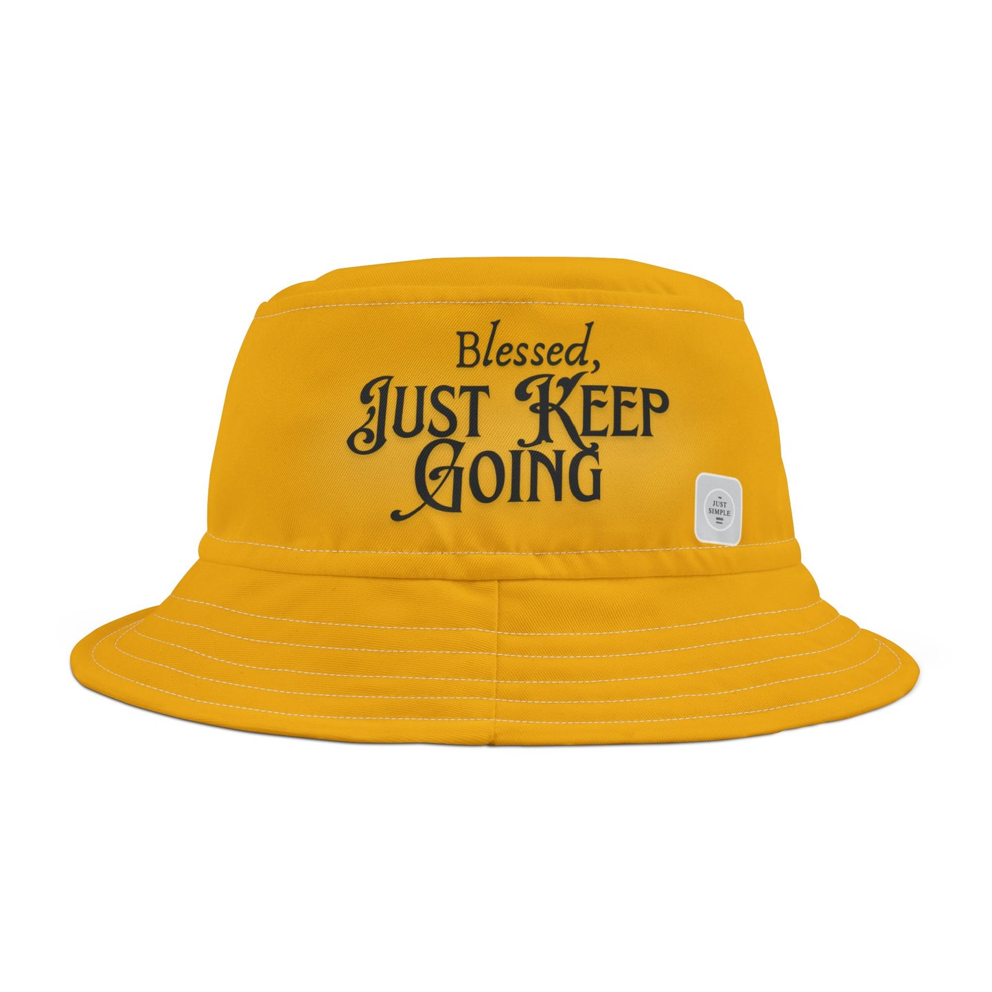 Blessed, Just Keep Going | Unisex Bucket Hat (yellow) | The Just Simple Series