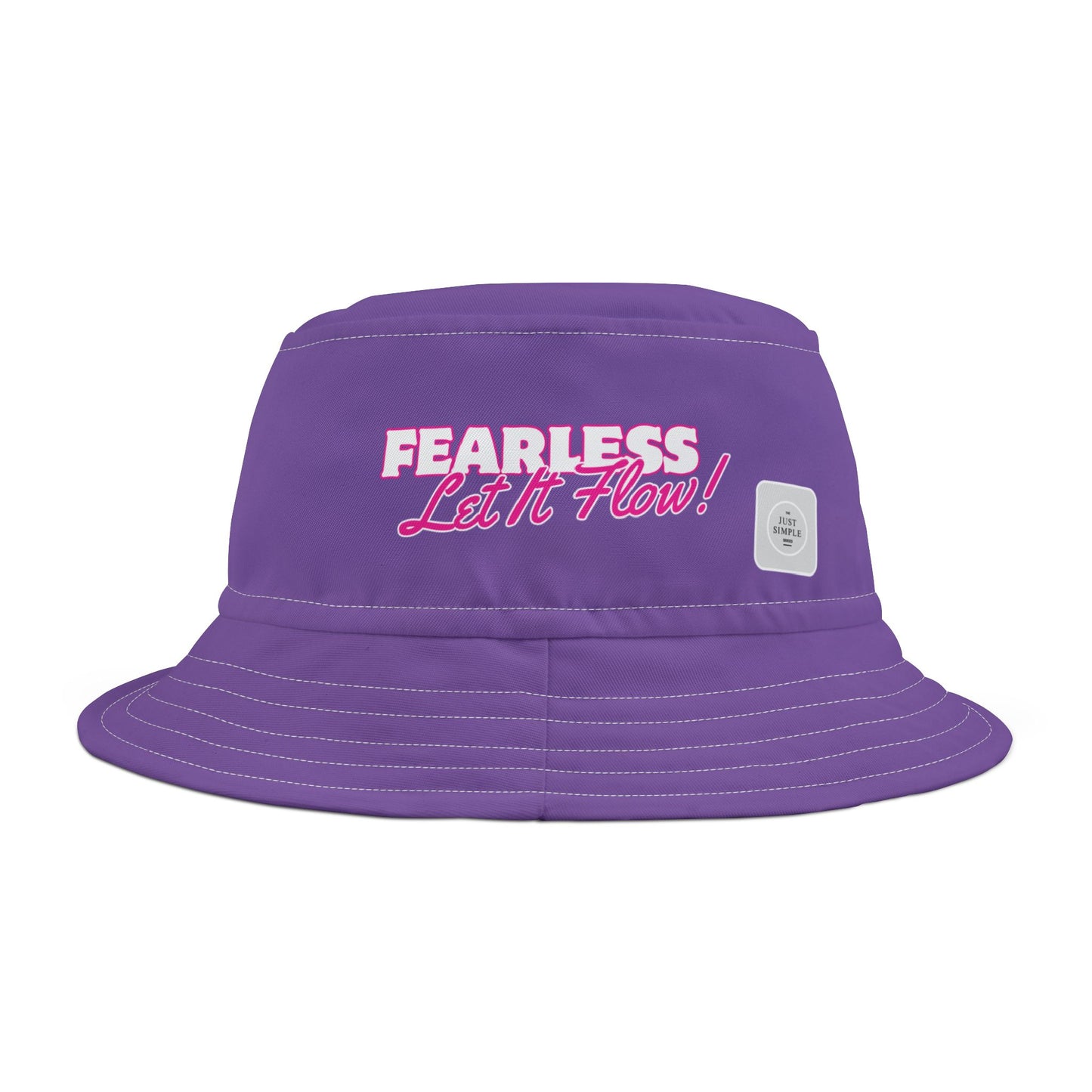 Fearless, Let It Flow | Unisex Bucket Hat (light purple) | The Just Simple Series