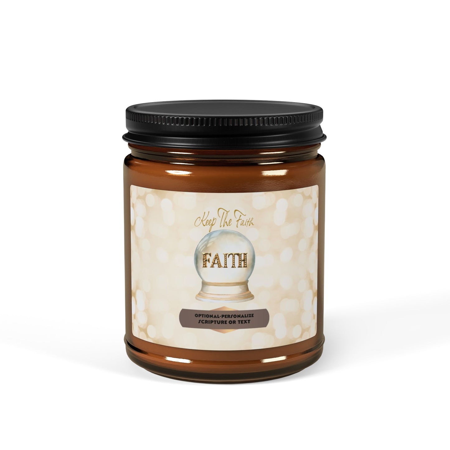 Keep The Faith - Amber Jar 9oz, Soy Candle - Perfect for Relaxation and Gifting