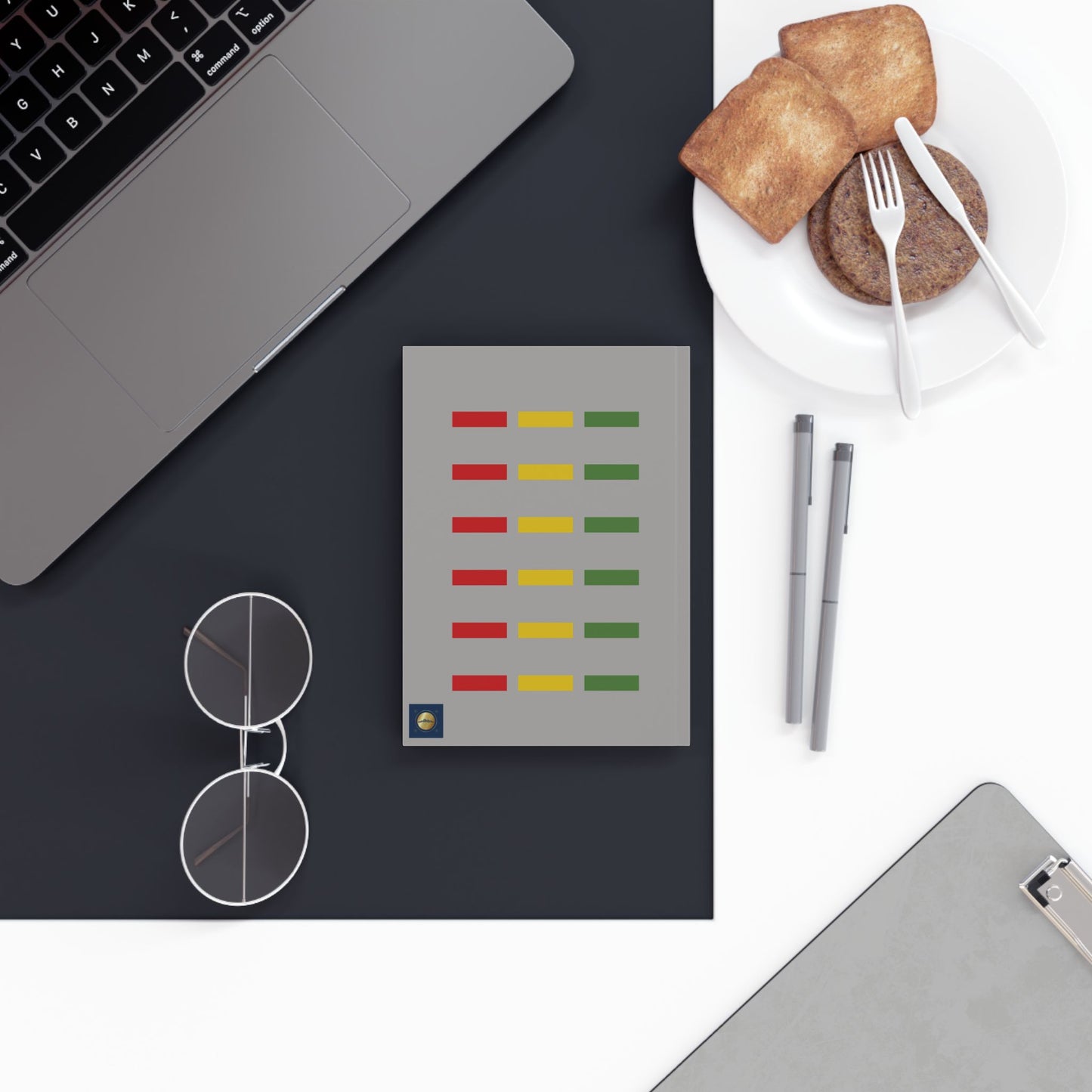 Peace & Love (light grey) | Personalized Hard Backed Journal