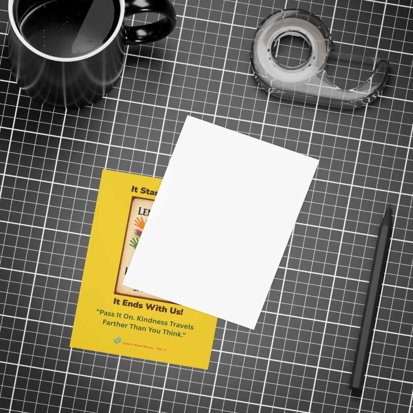 Lend a Hand, Lift a Heart - Postcard (vertical) Vol. 2 | "Pass It On. Kindness Travels Farther Than You Think."