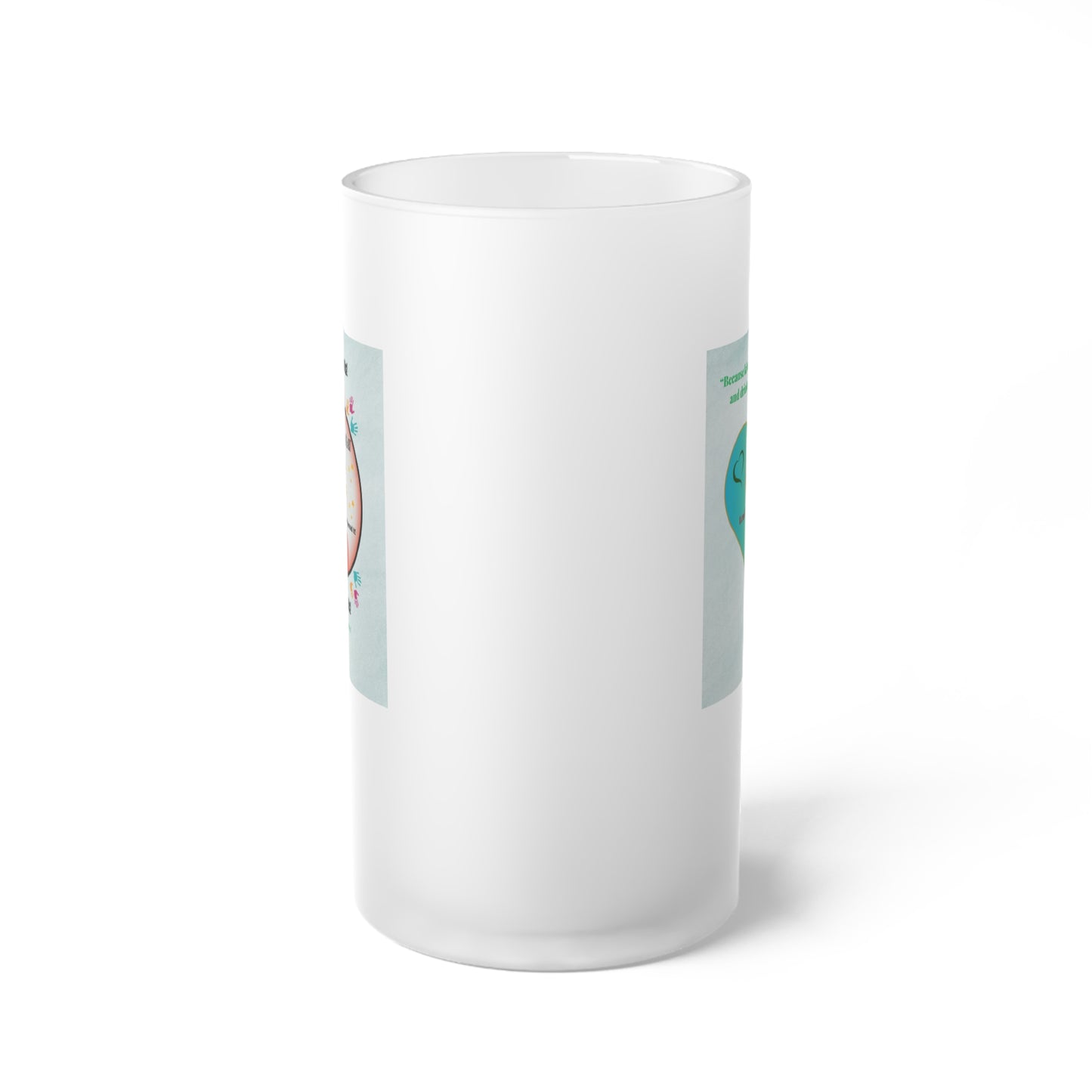 Lend a Hand, Lift a Heart - Frosted Mug - Beer/Float 16 oz. Vol. 1 | “Because kindness is contagious—and your mug helps.”