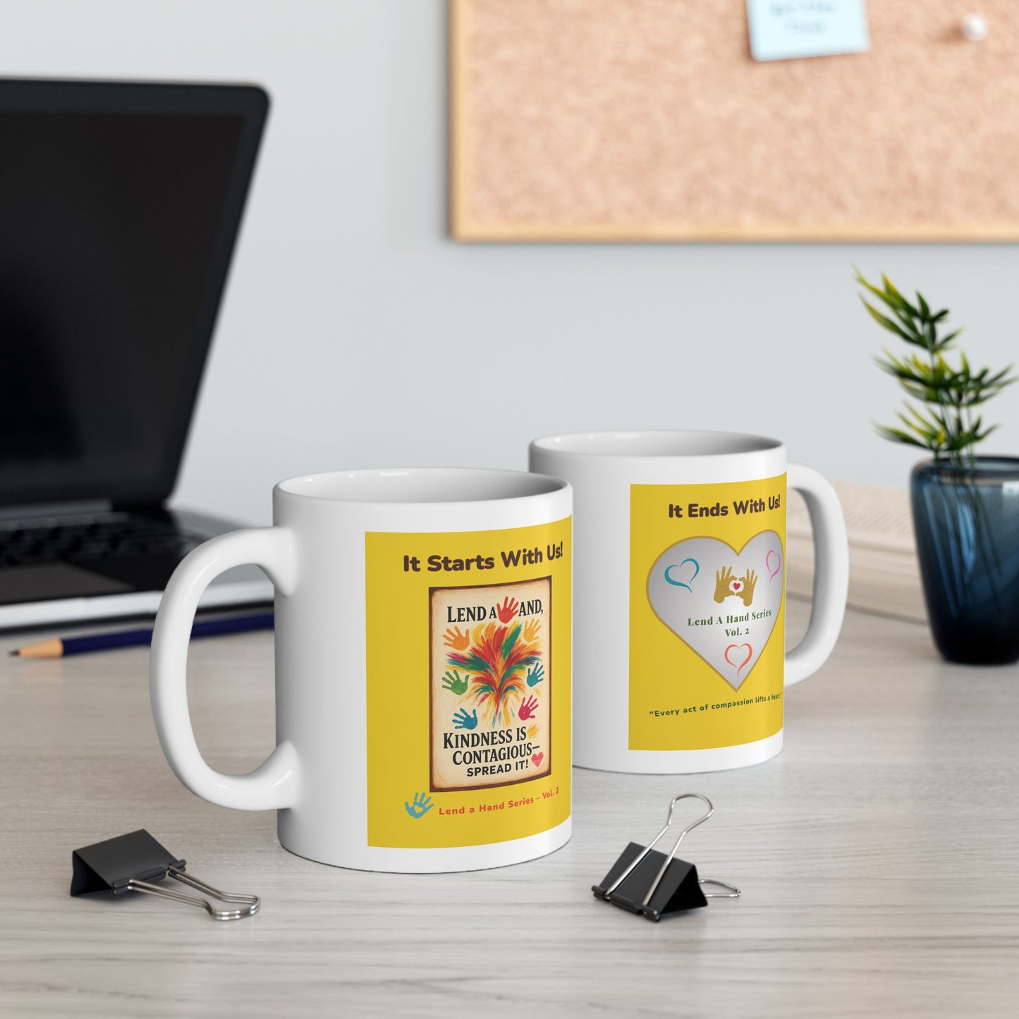 Lend a Hand, Lift a Heart - Mug Vol. 2 – "Every act of compassion lifts a heart."