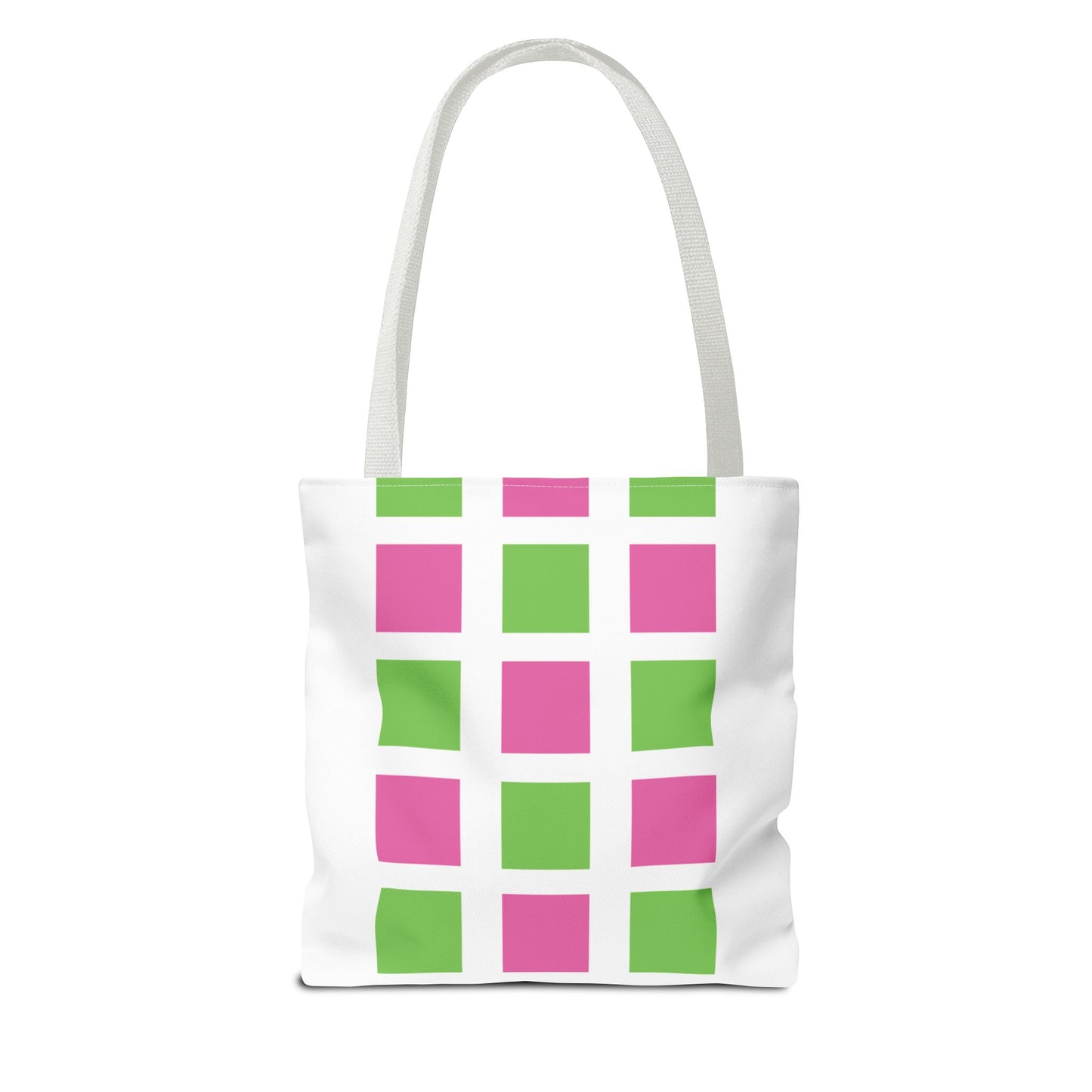 Le Carrée (pink and green) - Tote Bag - Stylish Beach Vibes for Every Occasion!
