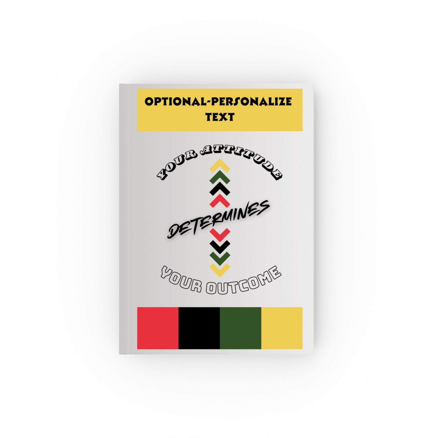 Your Attitude Determines Your Outcome (gray gradient) - Personalized Hard Backed Journal