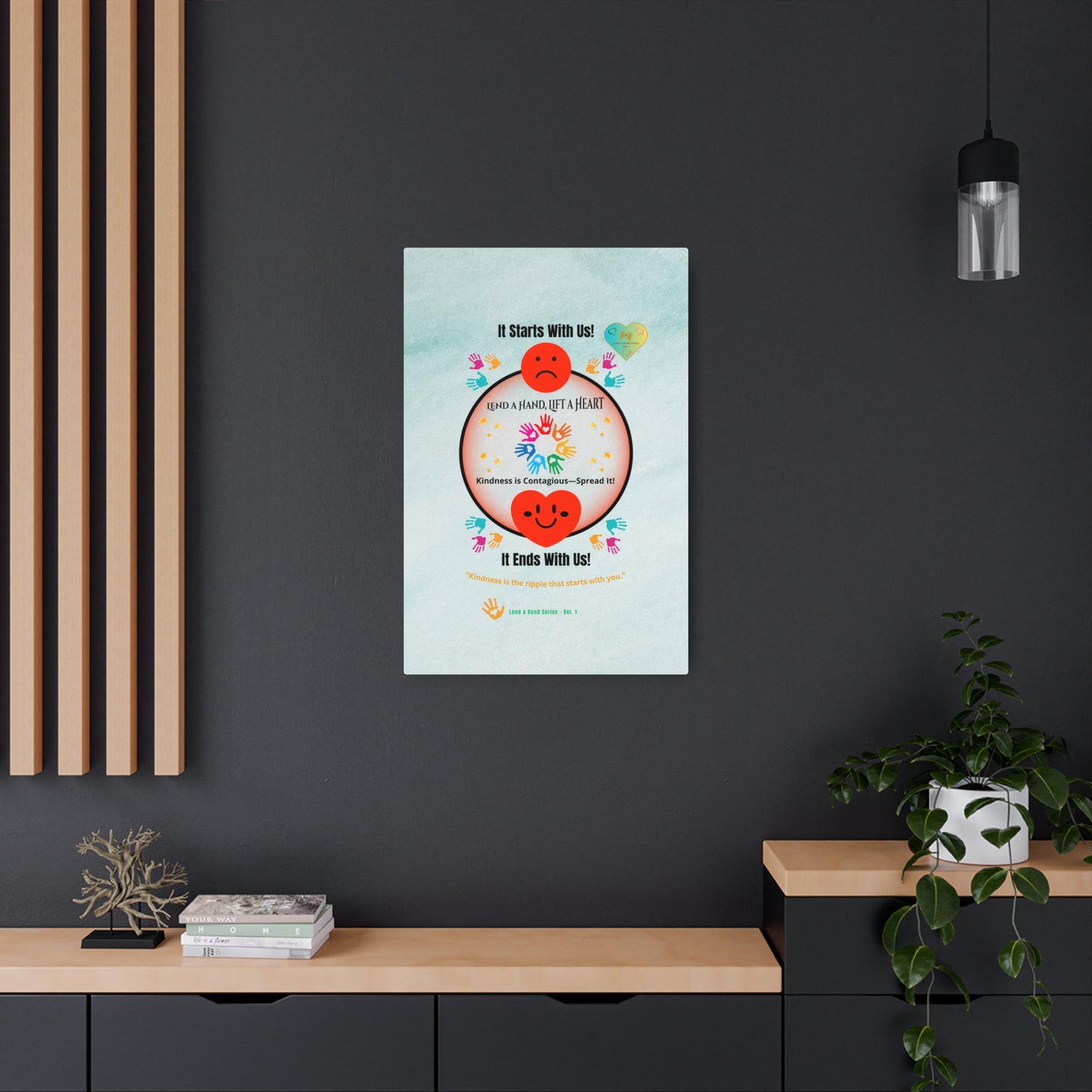 Lend a Hand, Lift a Heart - Metal Art Sign (Indoor) Vol. 1 |"Kindness is the ripple that starts with you."