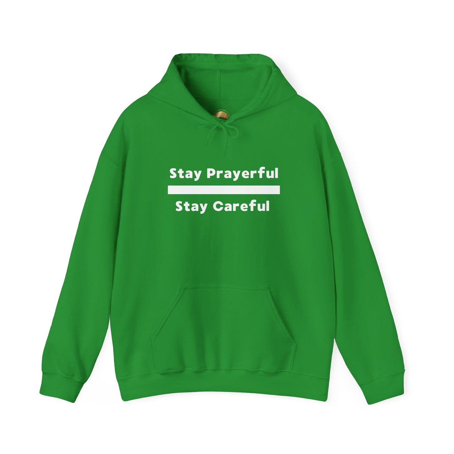 Stay Prayerful-Stay Careful (white letters) Unisex Heavy Blend™ Hooded Sweatshirt