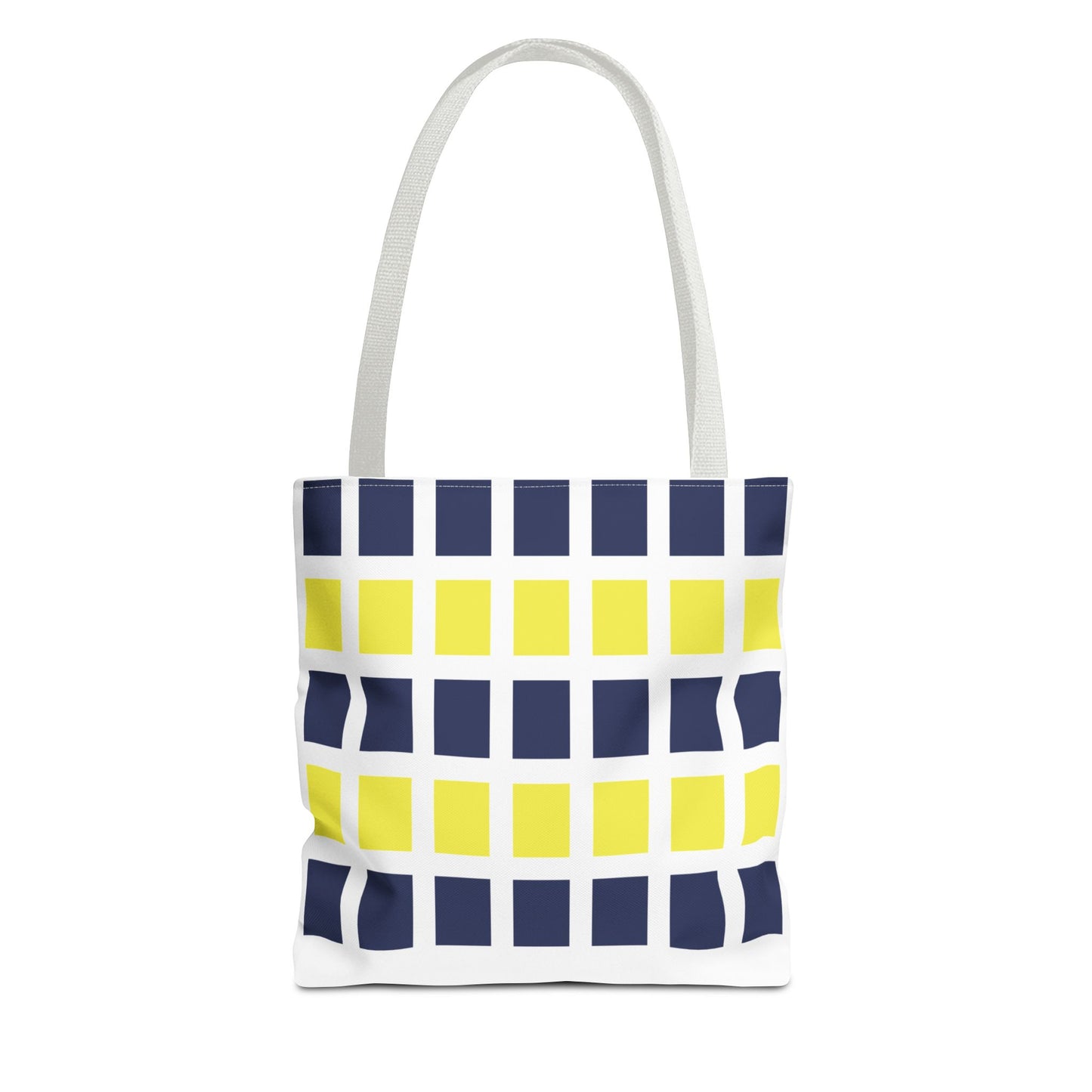 Le Carrée (yellow & navy) - Tote Bag - Stylish Beach Vibes for Every Occasion!