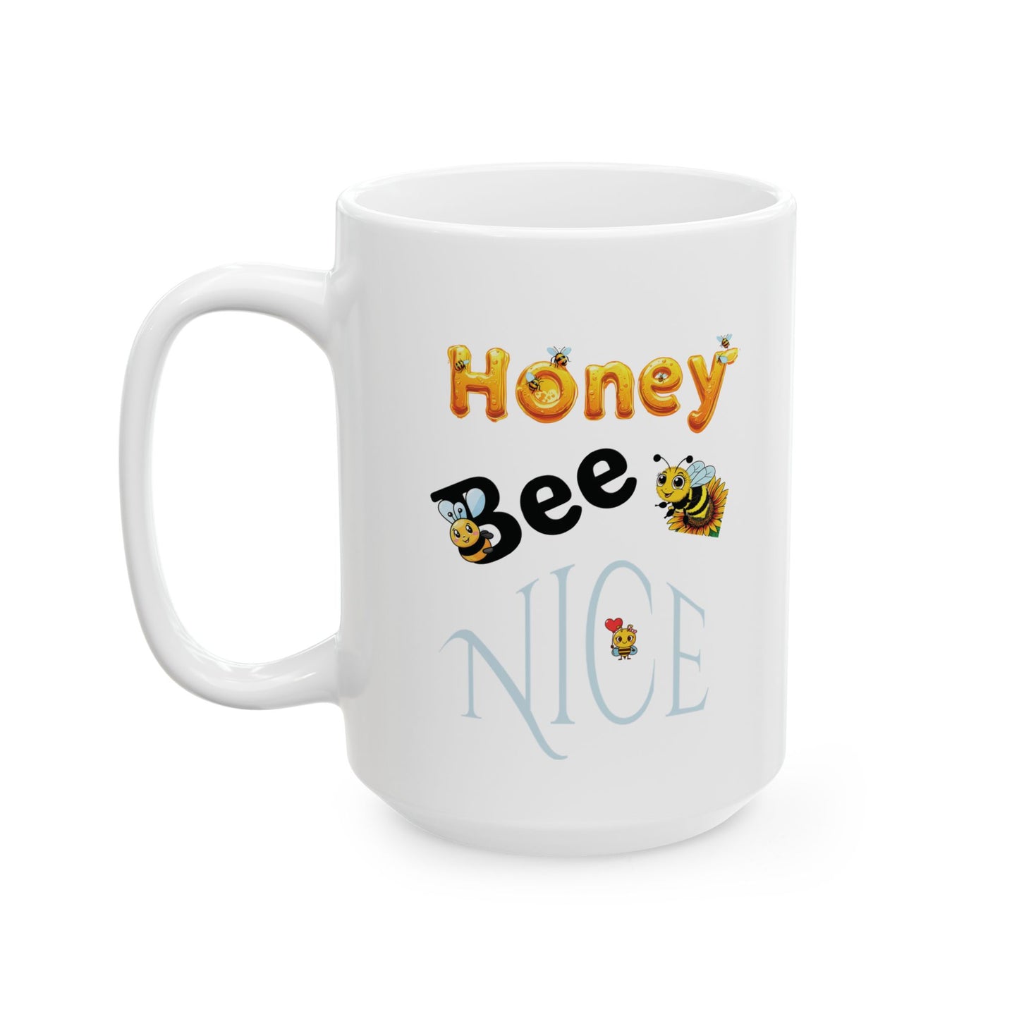 Honey Bee Nice (black) - Ceramic Mug