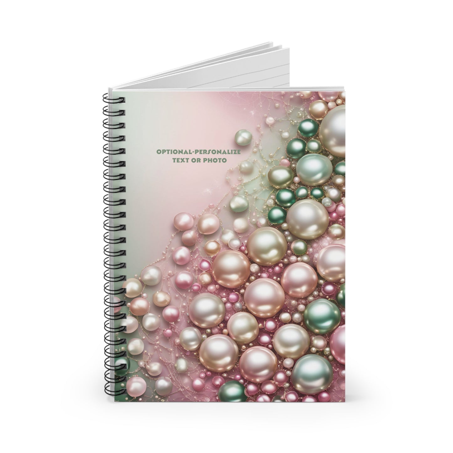 Pearls - Personalized Spiral Notebook