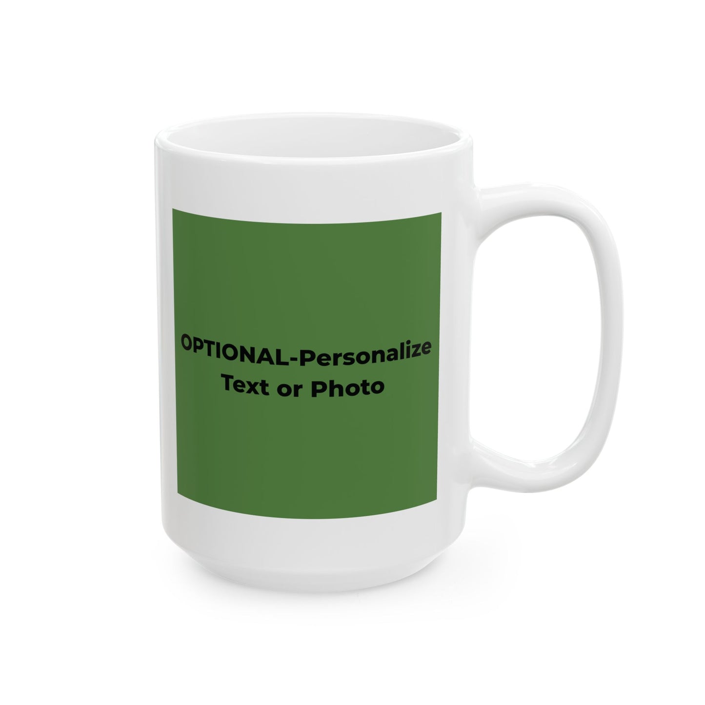 Peace & Love (green) - Ceramic Mug - 11oz & 15oz - Perfect Gift for Inspiration & Motivation