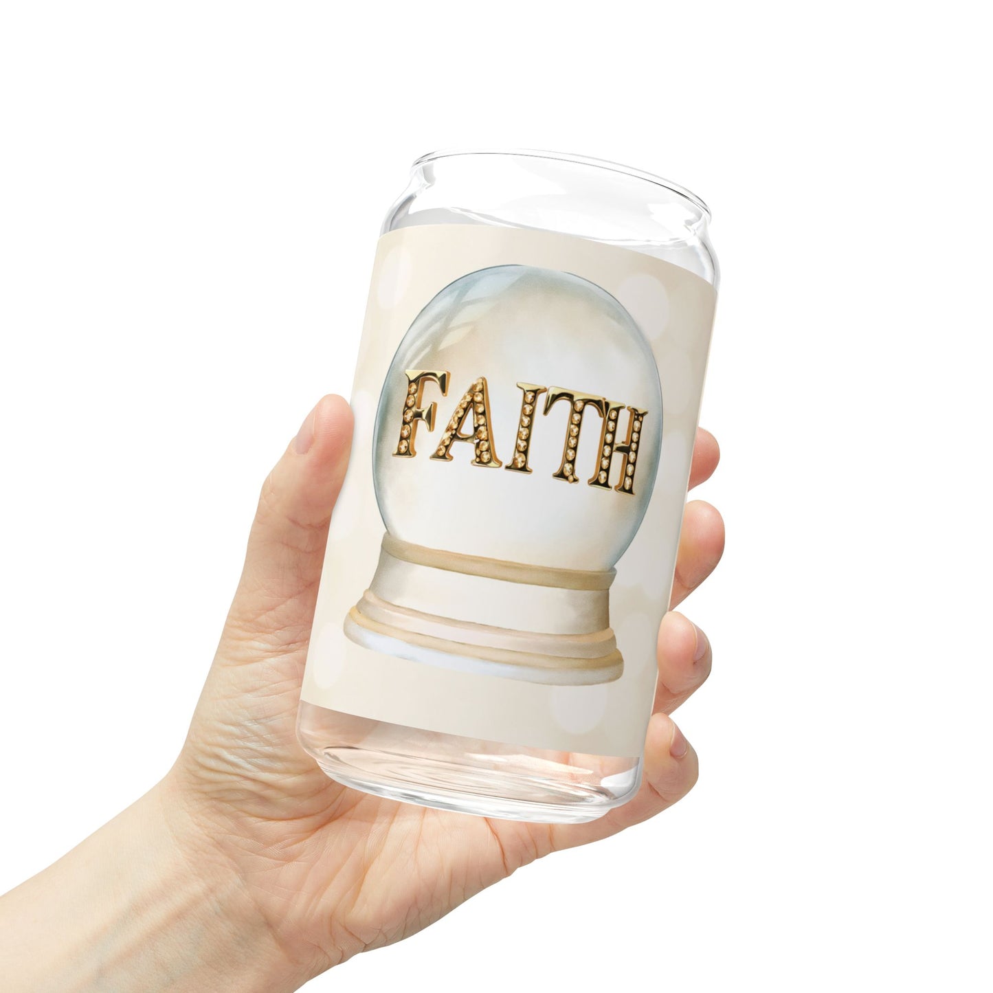 Faith Crystal Ball - Sipper Glass, 16oz