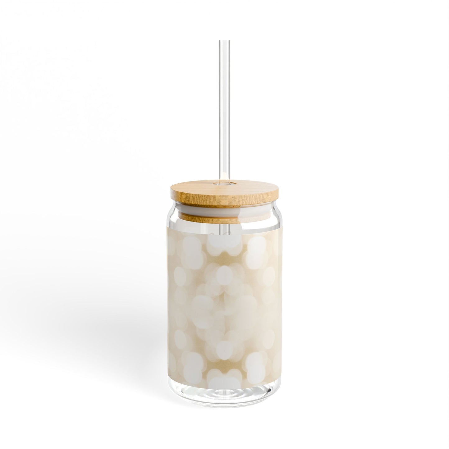 Keep The Faith - Inspirational Sipper Glass | 16oz Drink Jar with Bamboo Lid and Straw