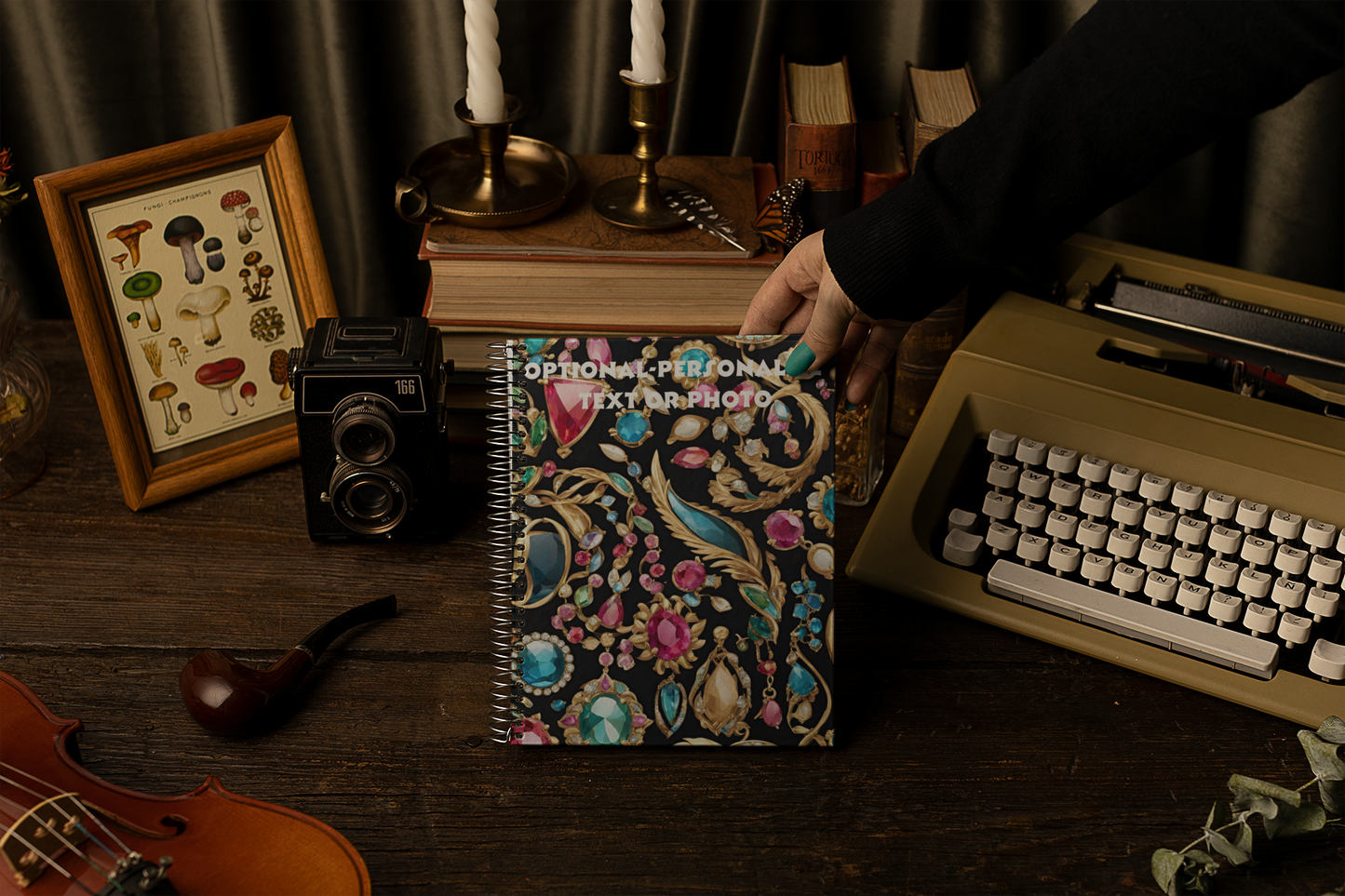 Jewel-Toned - Personalized Spiral Notebook