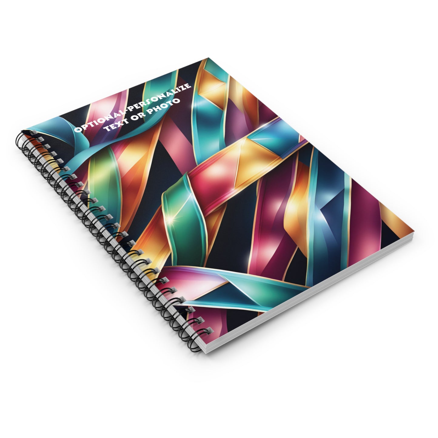 Ribbon Wave - Personalized Spiral Notebook