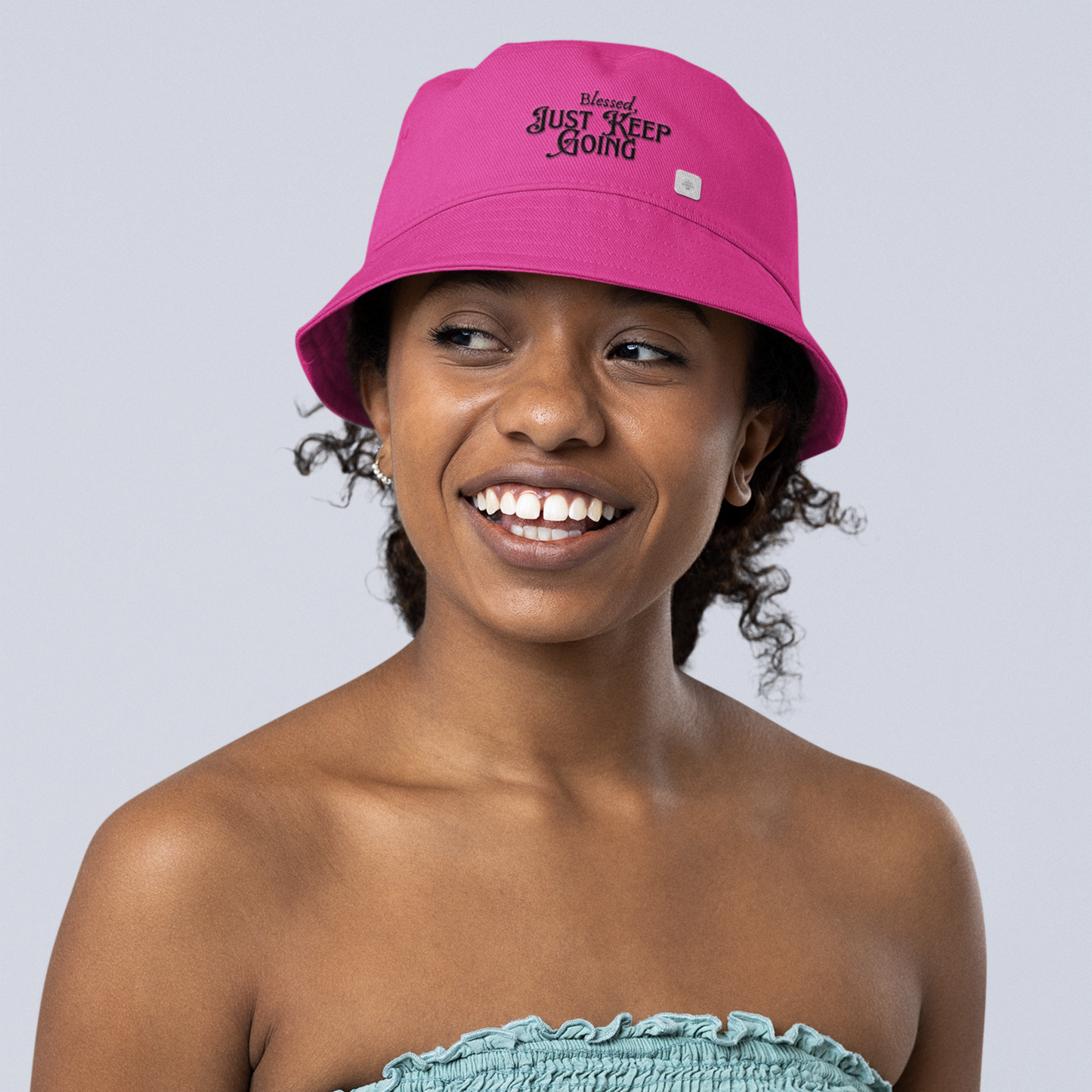 Blessed, Just Keep Going | Unisex Bucket Hat (pink) | The Just Simple Series
