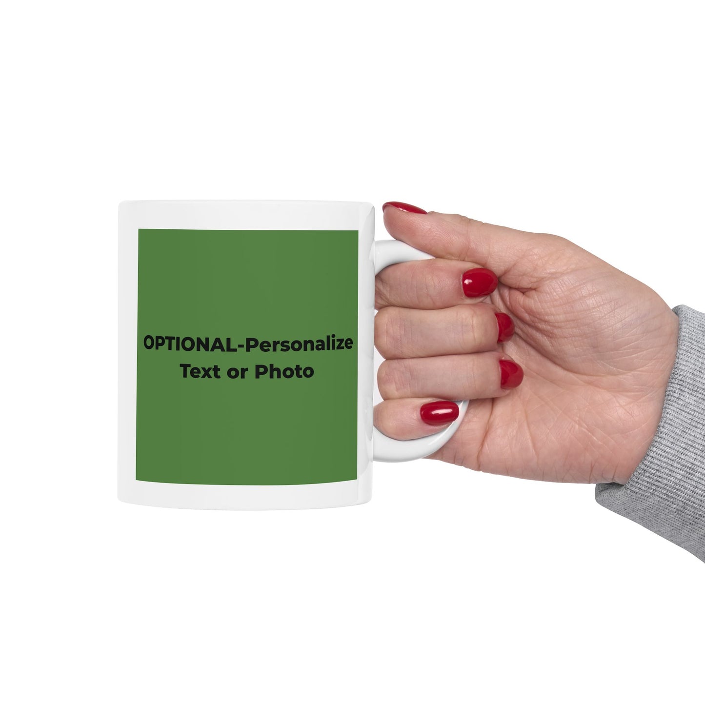 Peace & Love (green) - Ceramic Mug - 11oz & 15oz - Perfect Gift for Inspiration & Motivation