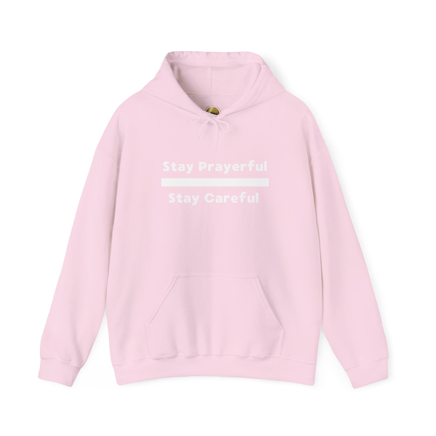 Stay Prayerful-Stay Careful (white letters) Unisex Heavy Blend™ Hooded Sweatshirt