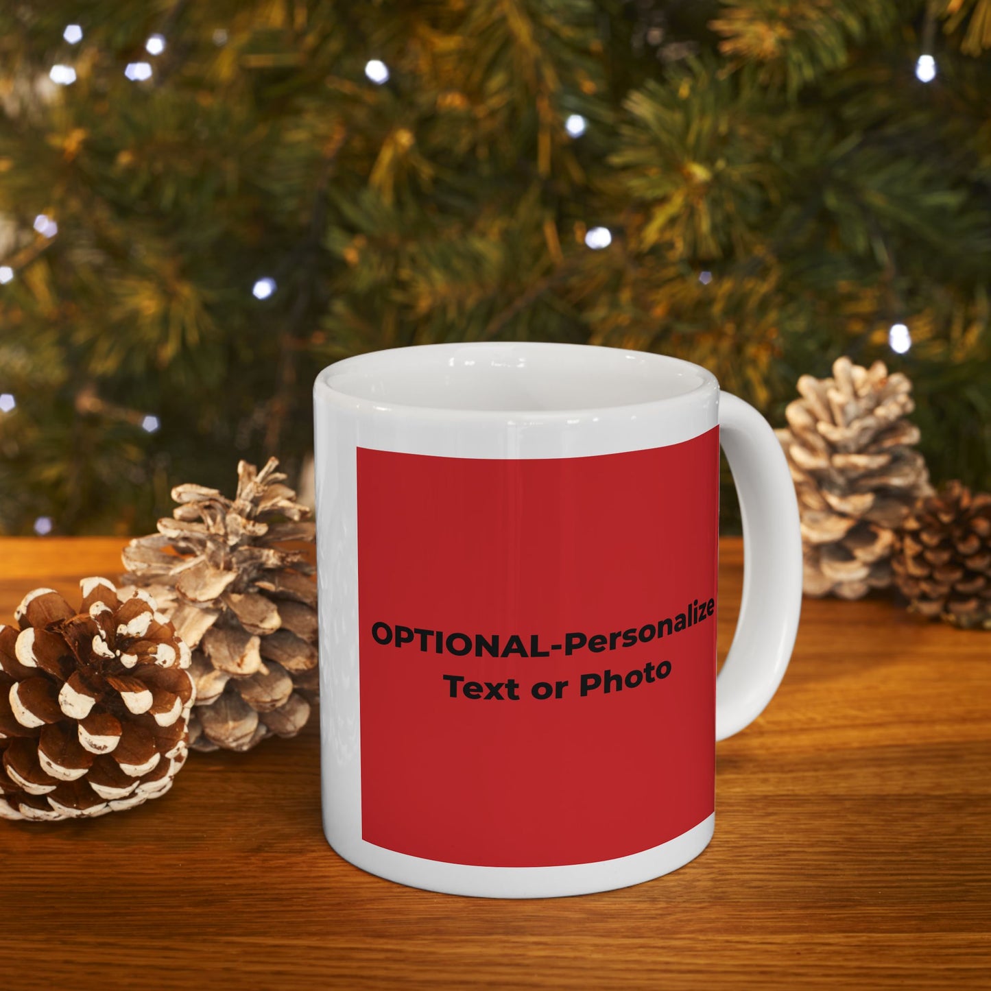 Peace & Love (red) - Ceramic Mug - 11oz & 15oz - Perfect Gift for Inspiration & Motivation