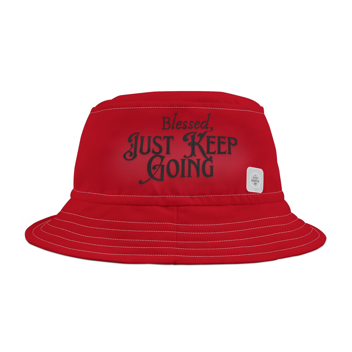 Blessed, Just Keep Going | Unisex Bucket Hat (red) | The Just Simple Series