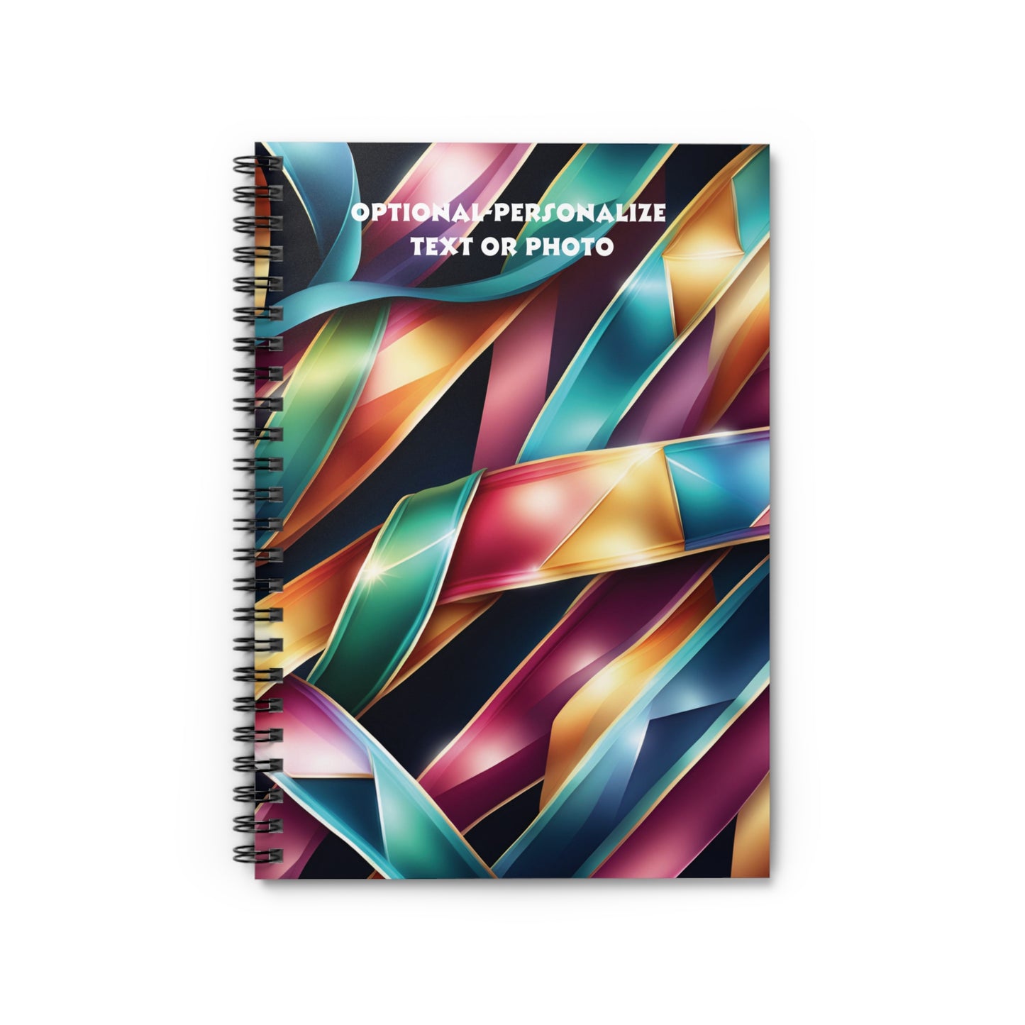 Ribbon Wave - Personalized Spiral Notebook