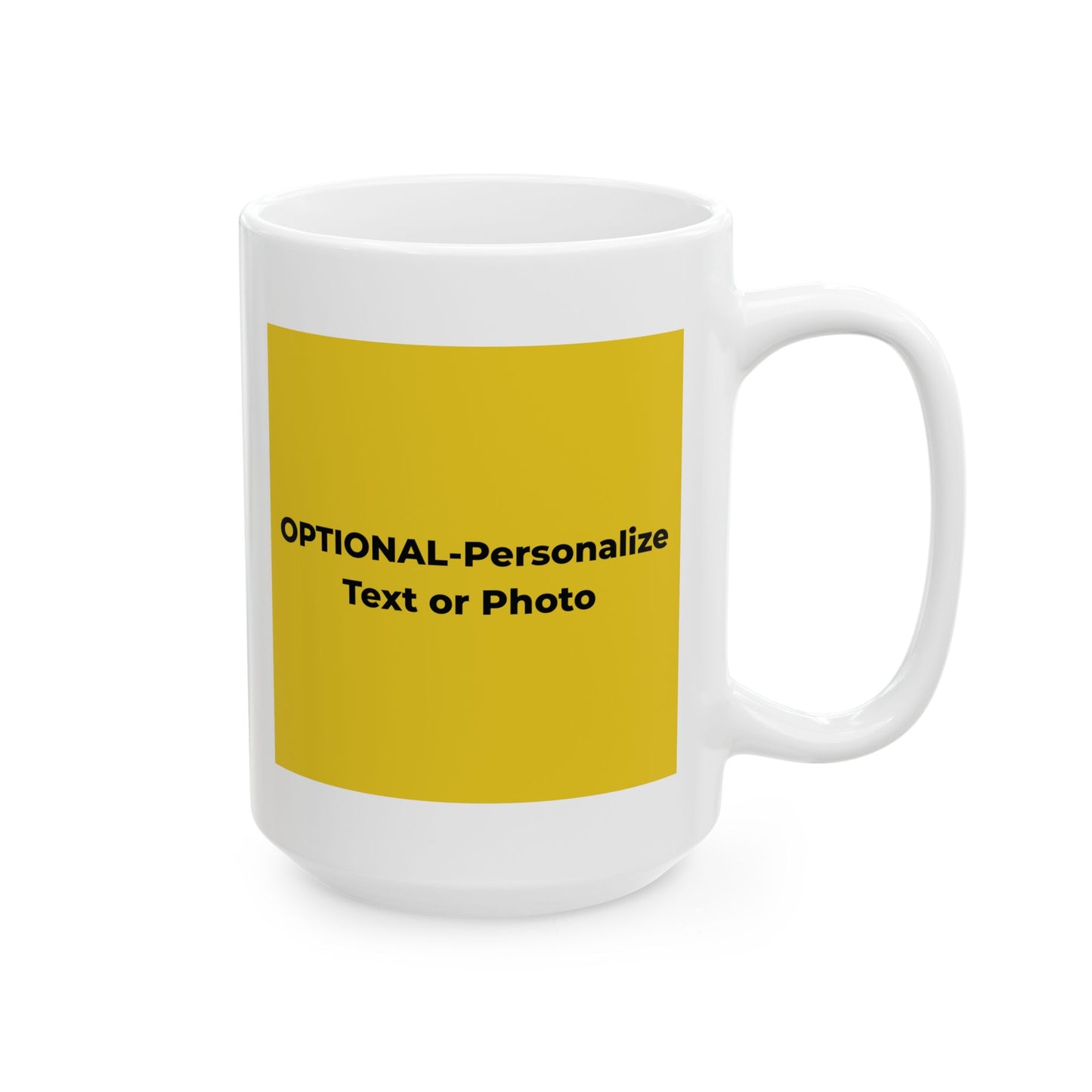 Peace & Love (yellow) - Ceramic Mug - 11oz & 15oz - Perfect Gift for Inspiration & Motivation