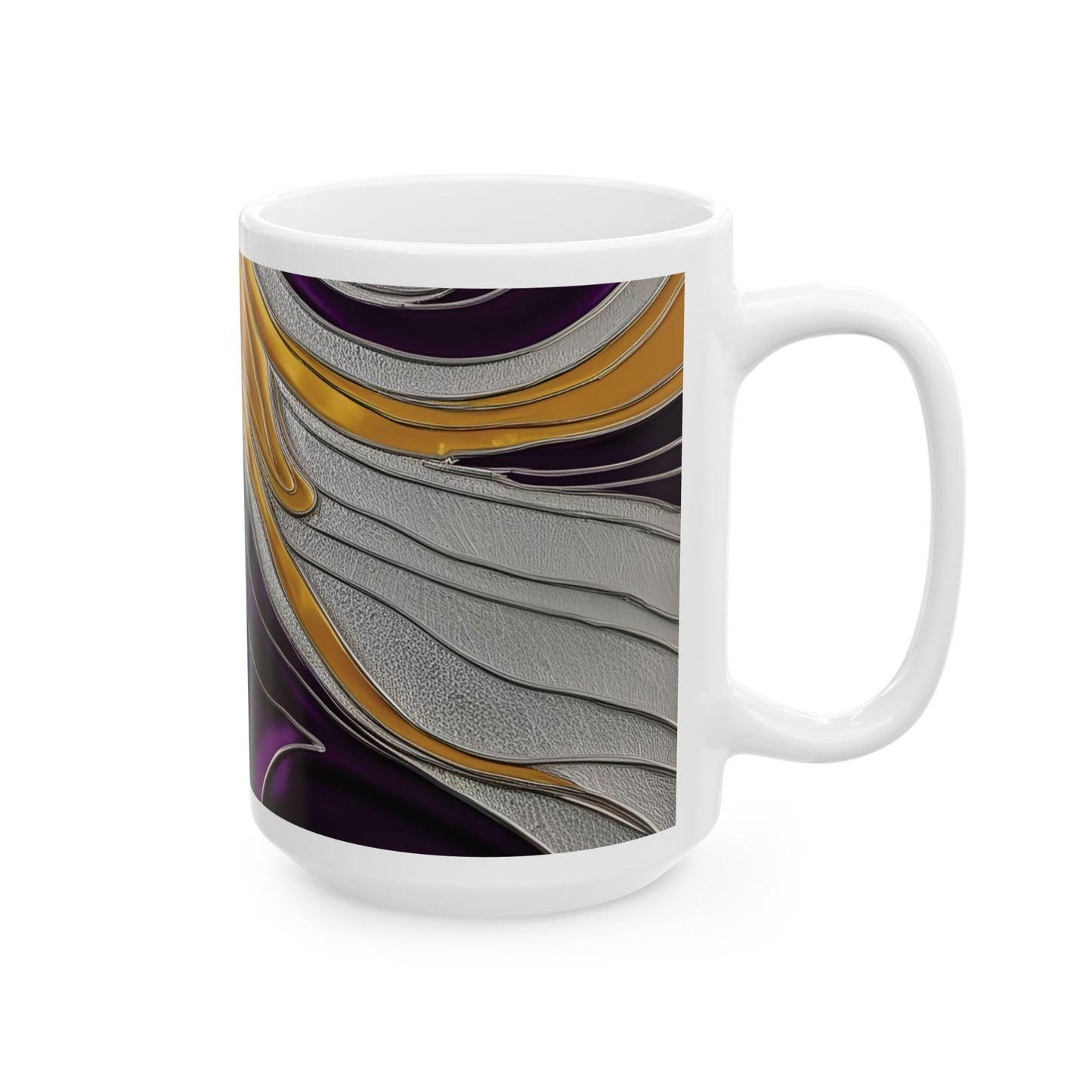 Purple Twist - Vibrant Swirl Ceramic Mug - Unique Design for Coffee Lovers