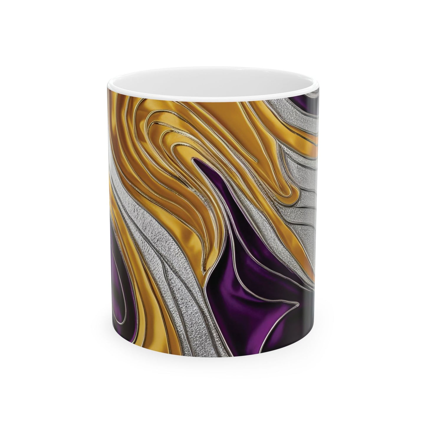 Purple Twist - Vibrant Swirl Ceramic Mug - Unique Design for Coffee Lovers