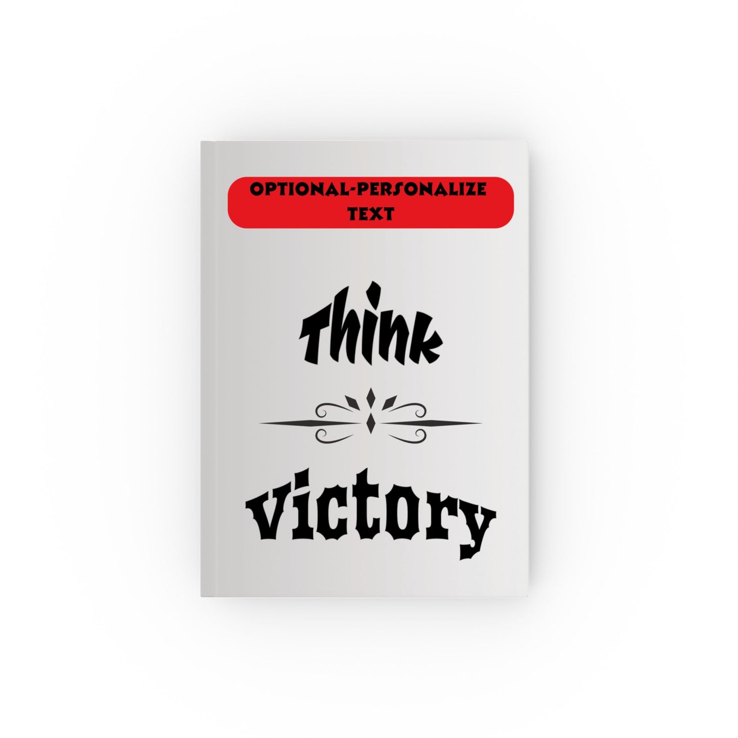 Think Victory (gray gradient) - Personalized Hard Backed Journal