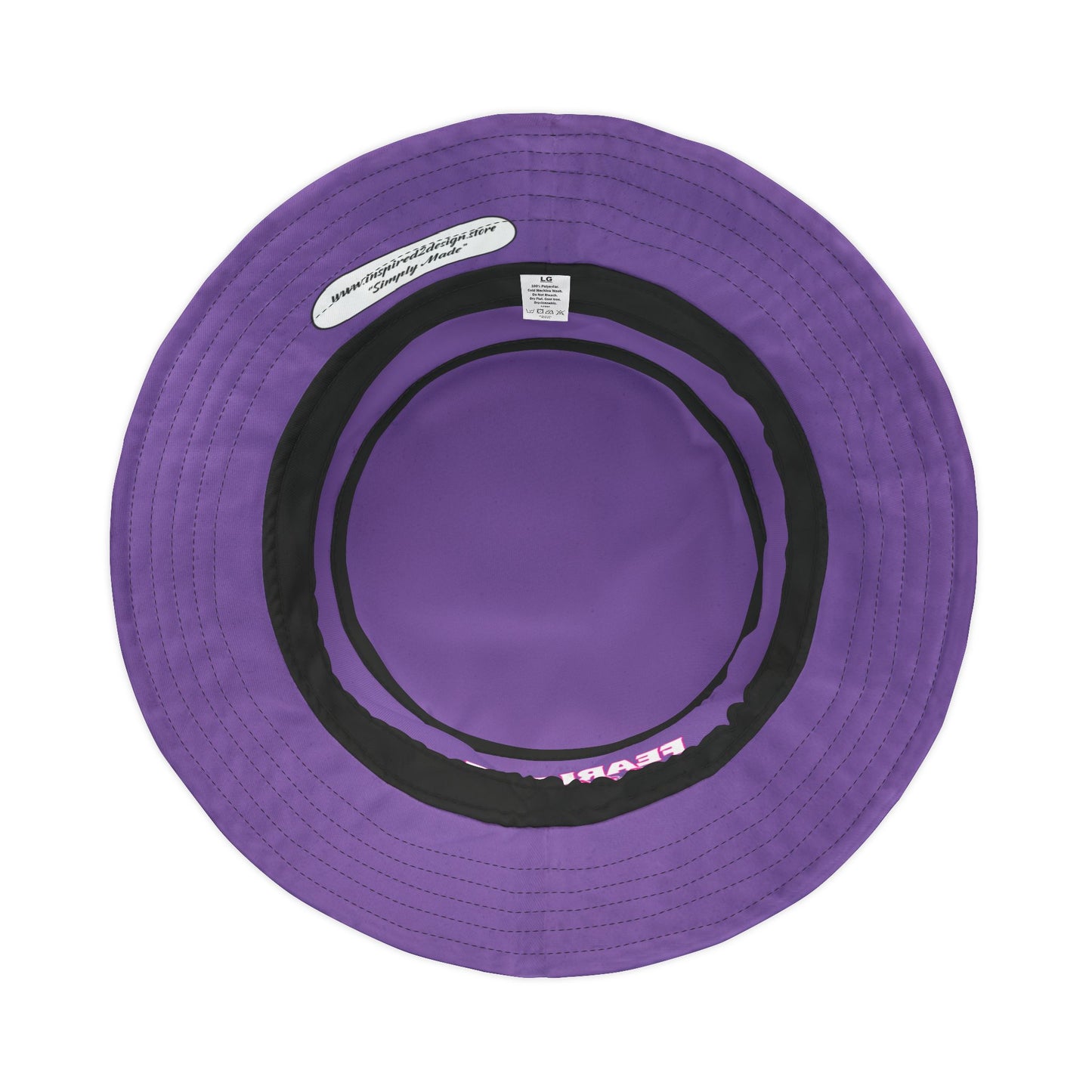 Fearless, Let It Flow | Unisex Bucket Hat (light purple) | The Just Simple Series